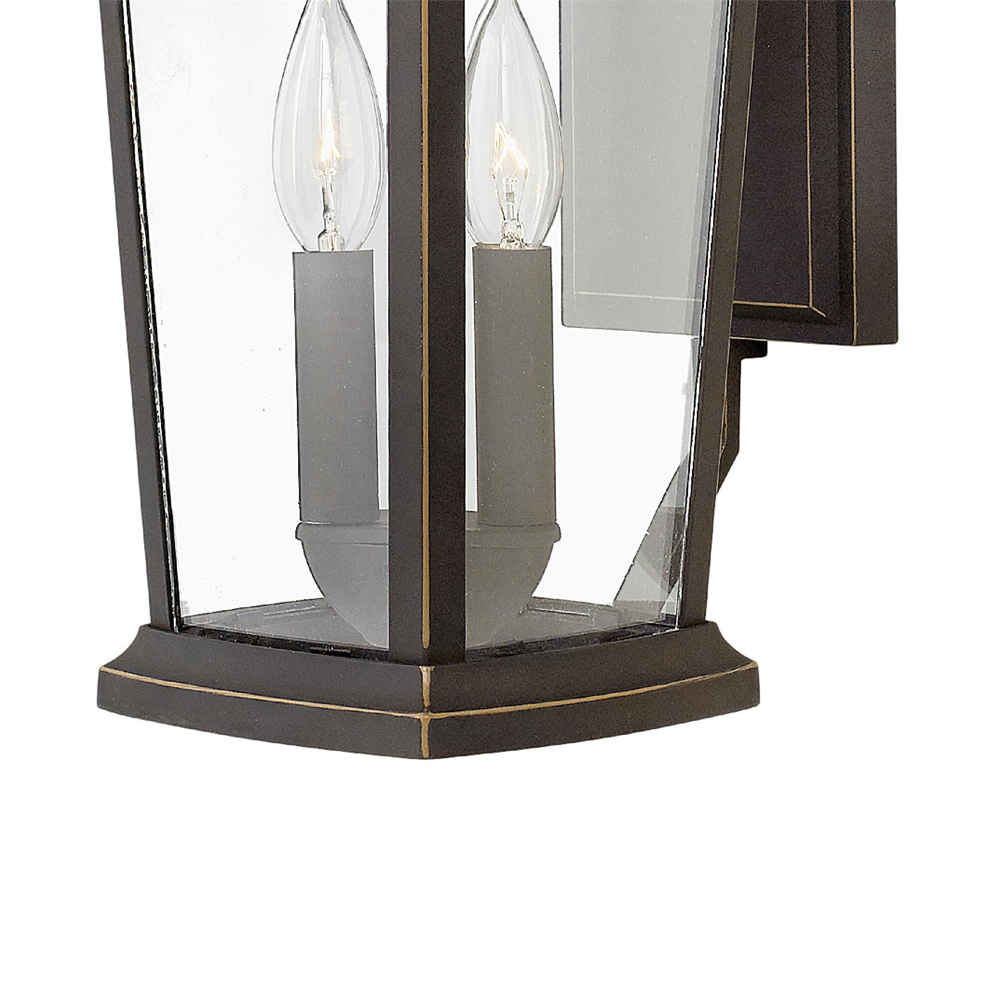 Shown in Oil Rubbed Bronze finish and Clear glass