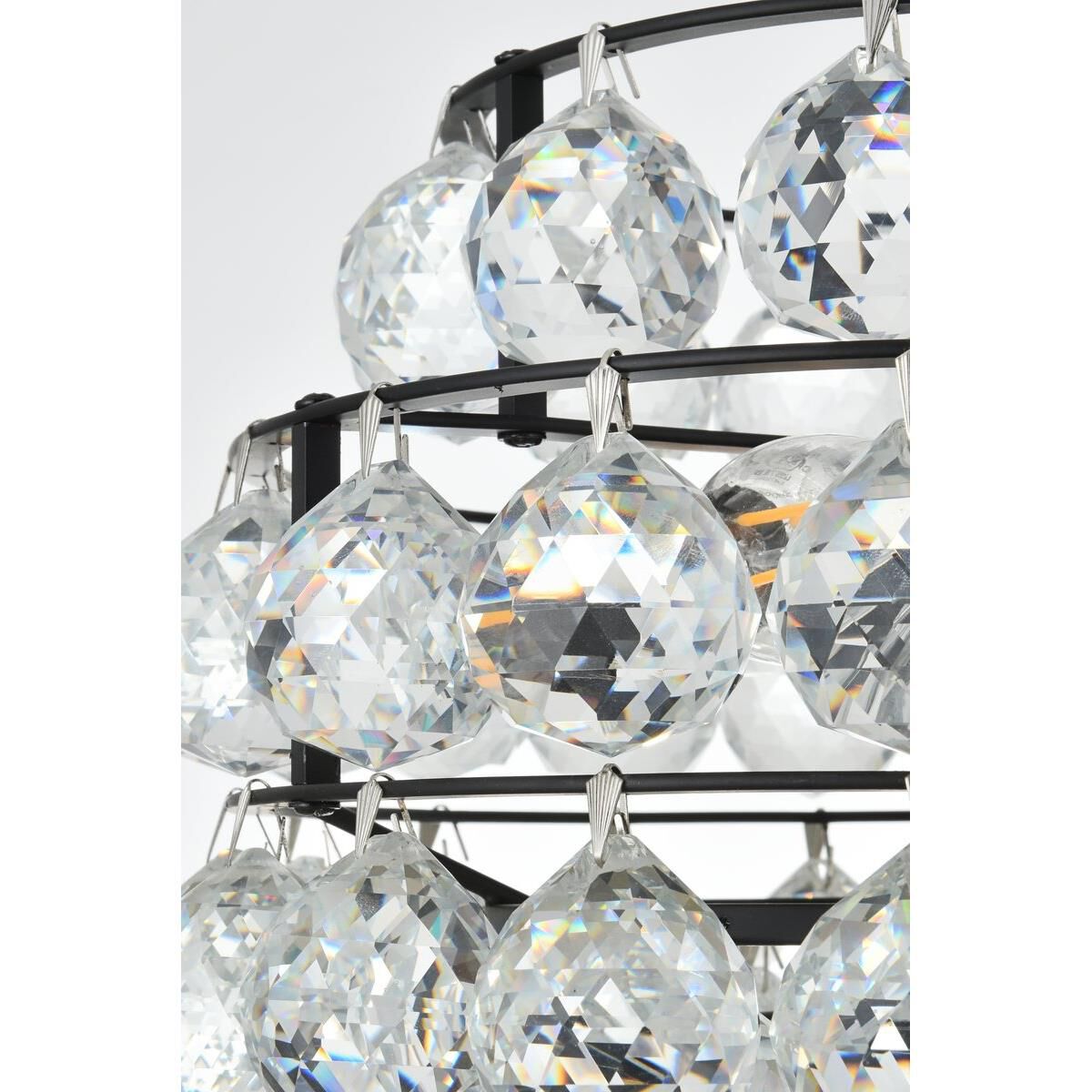 Shown in Black finish and Royal Cut Clear crystal