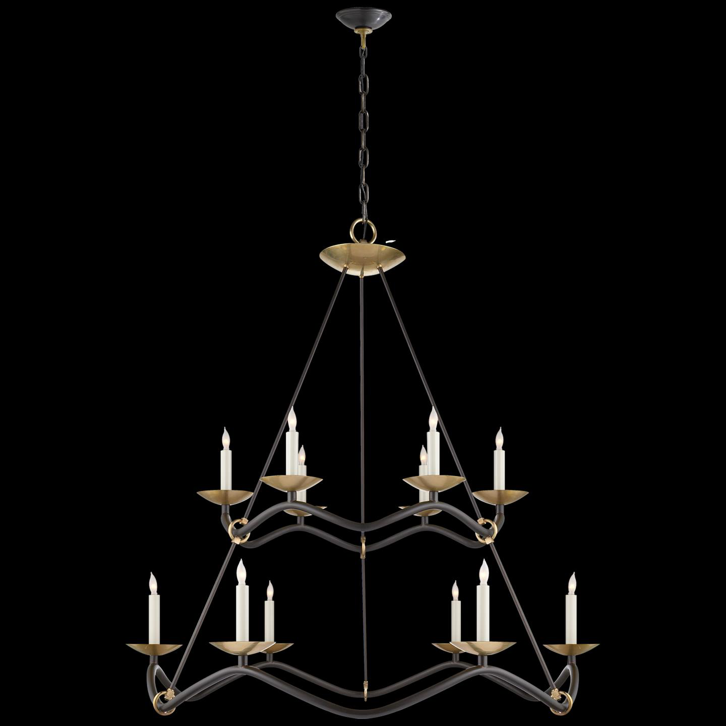Barry Goralnick Choros 37 Inch 12 Light Chandelier by Visual Comfort Signature Collection