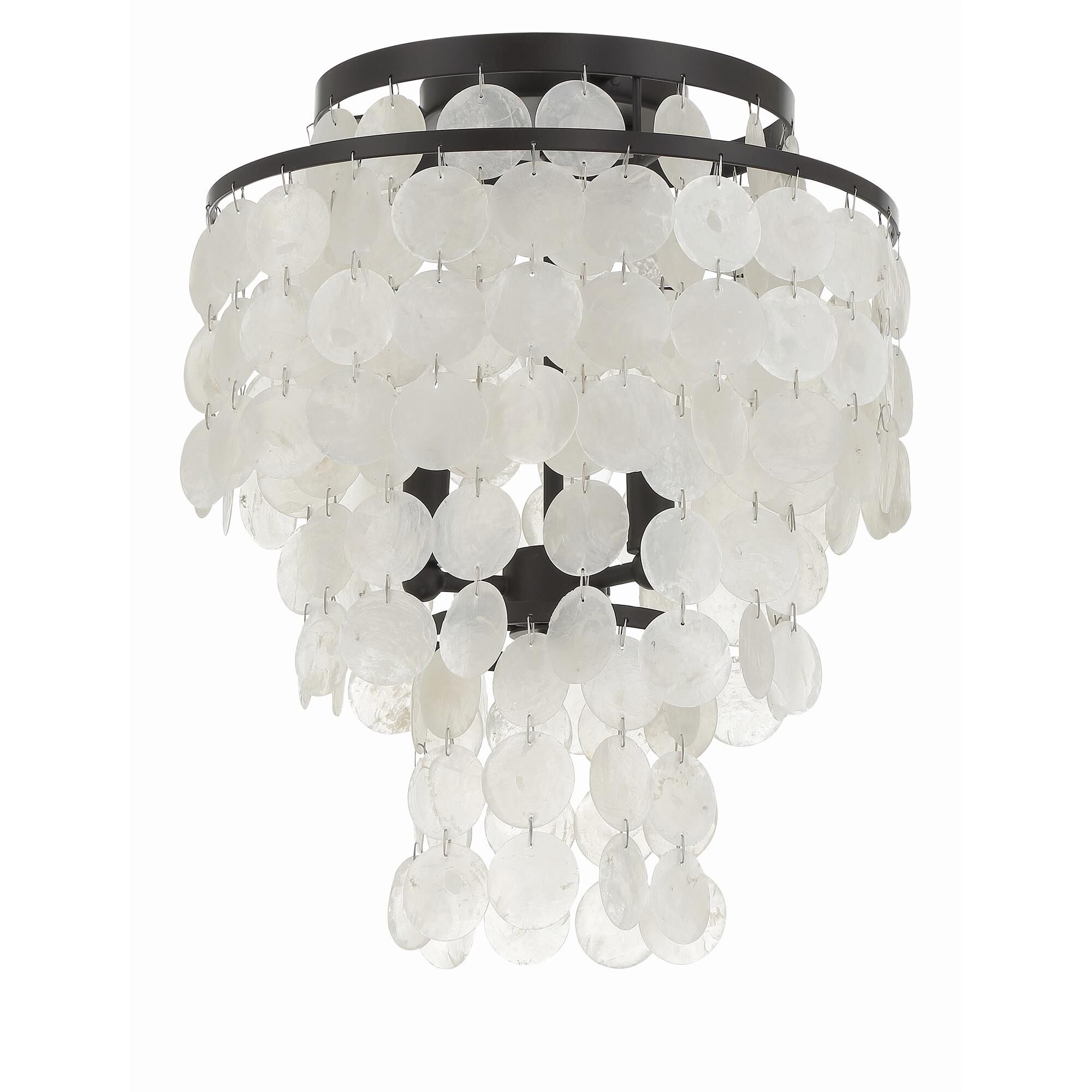 Shown in Dark Bronze finish and Capiz Shell crystal