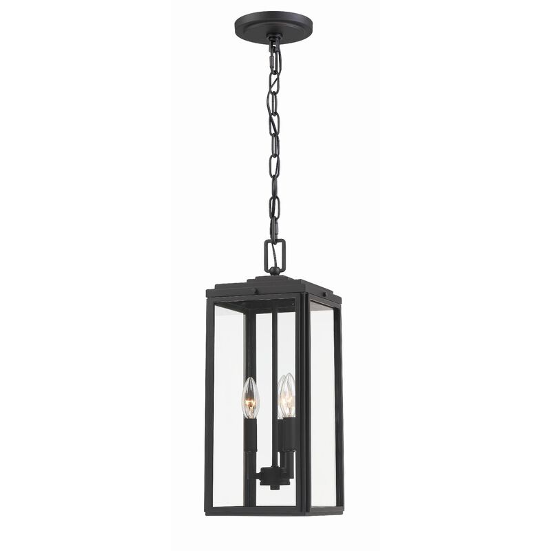 Byron 18 Inch Tall 3 Light Outdoor Hanging Lantern by Crystorama