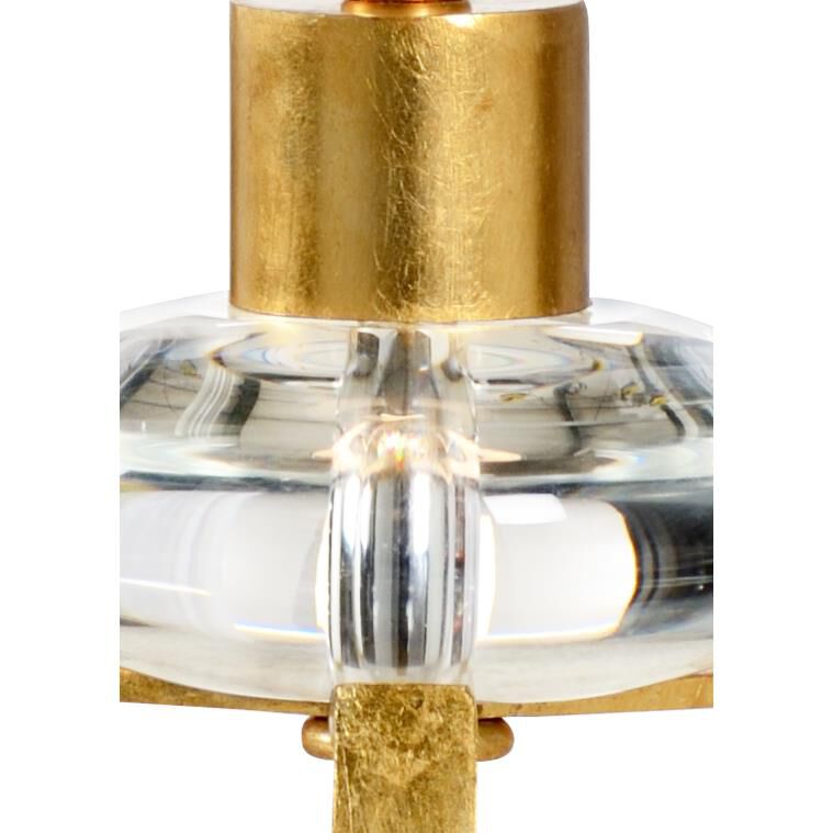 Shown in Antique Gold Leaf-Clear finish and Off White shade