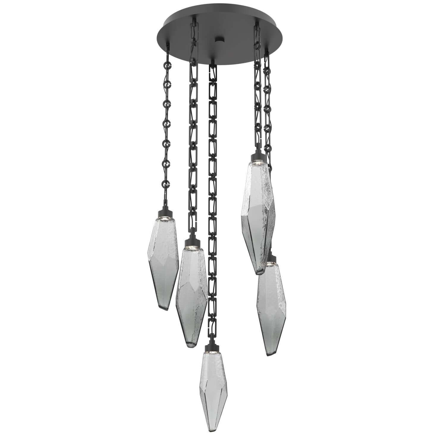 Levi Wilson Rock Crystal 19 Inch Multi Light Pendant by Hammerton Studio