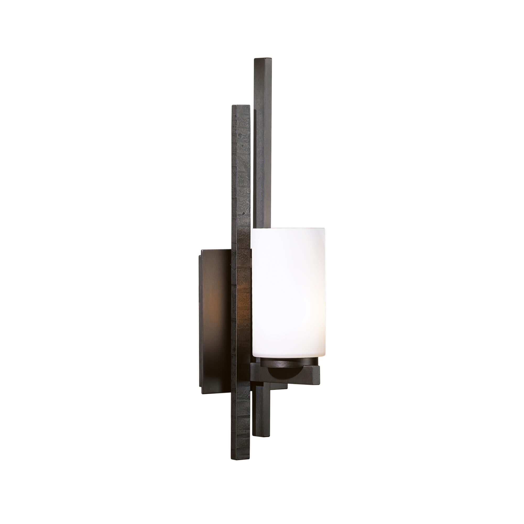 Shown in Dark Smoke finish and Opal  glass