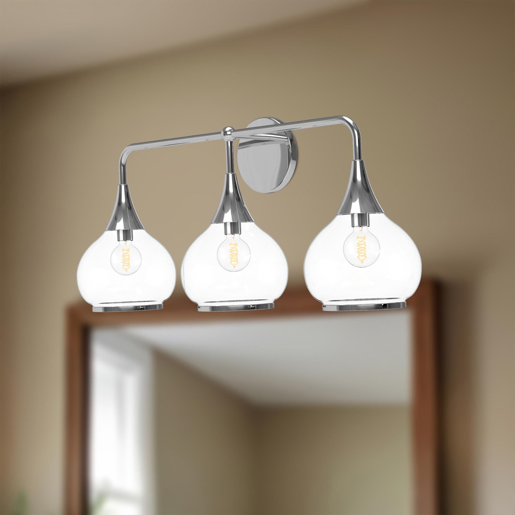 Hazel 26 Inch 3 Light Bath Vanity Light by Alora Mood