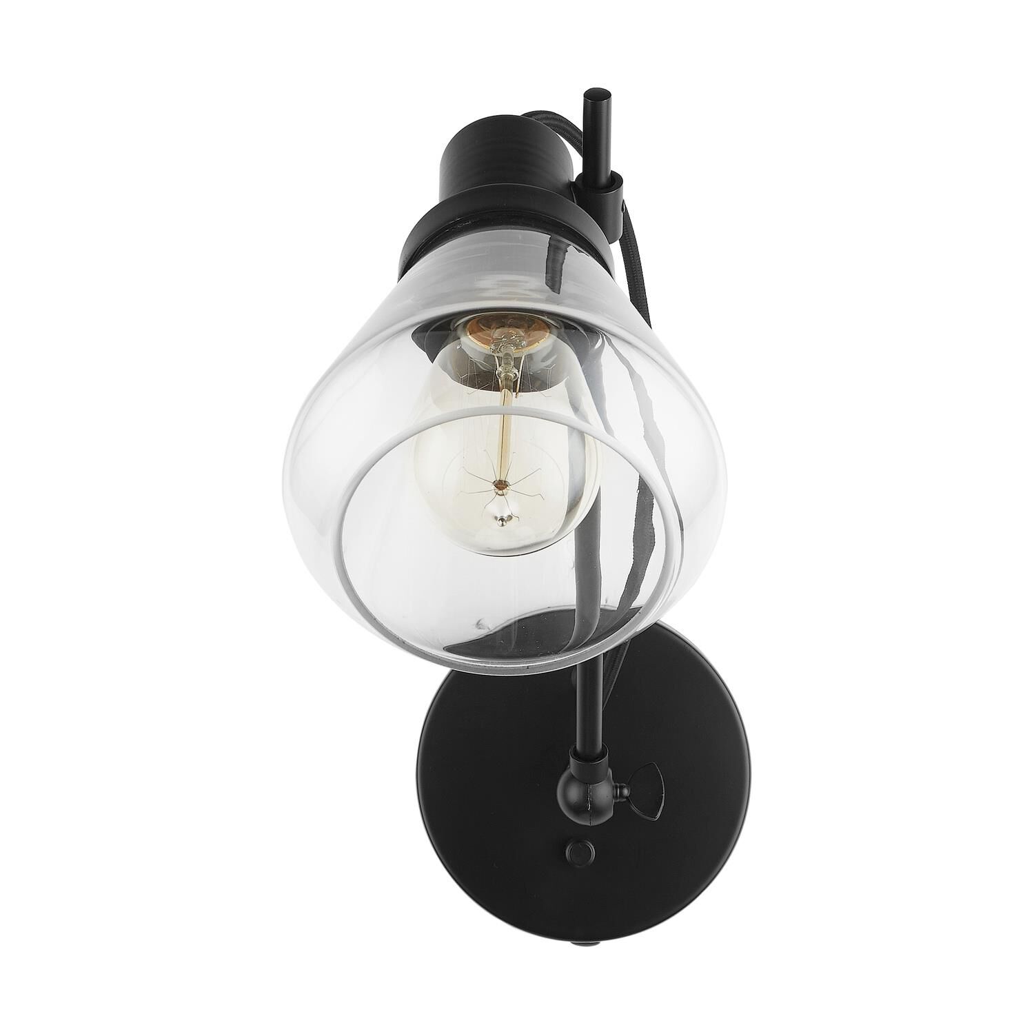 Shown in Matte Black finish and Clear glass