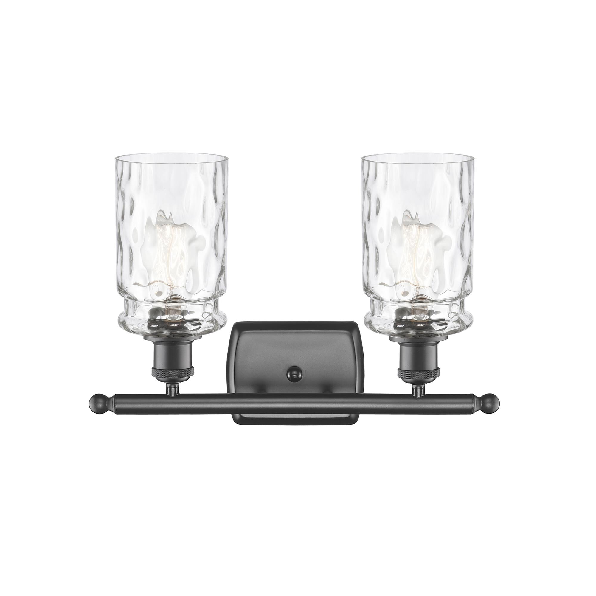 Shown in Oil Rubbed Bronze finish and Clear WaterCandor glass and Polished Chrome accent
