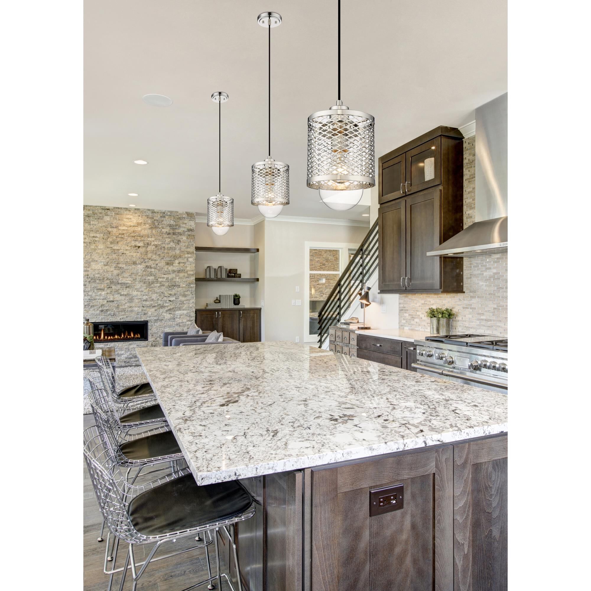 Shown in Polished Nickel finish and Clear glass and Clear shade