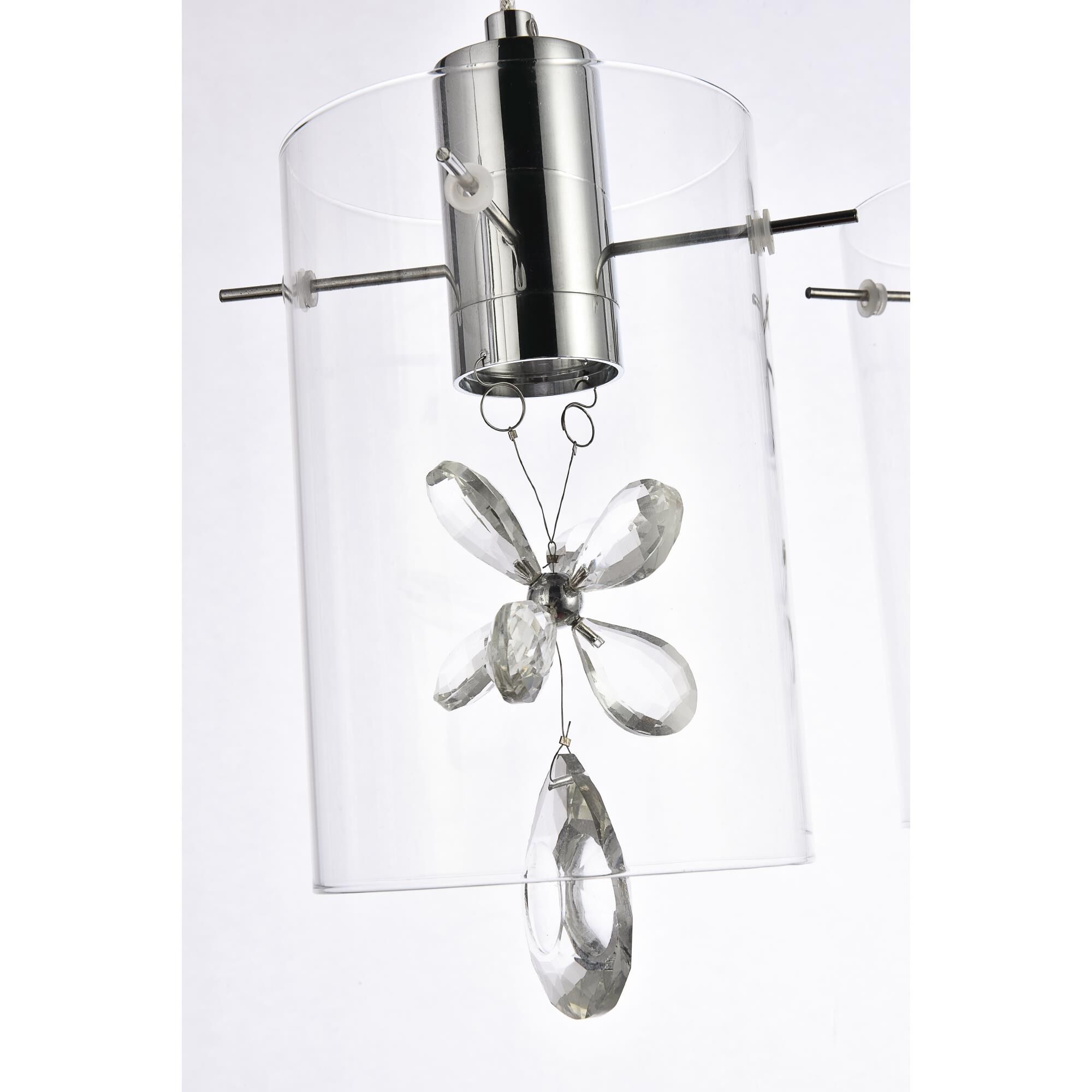 Hana 18 Inch 8 Light LED Multi Light Pendant by Elegant Lighting