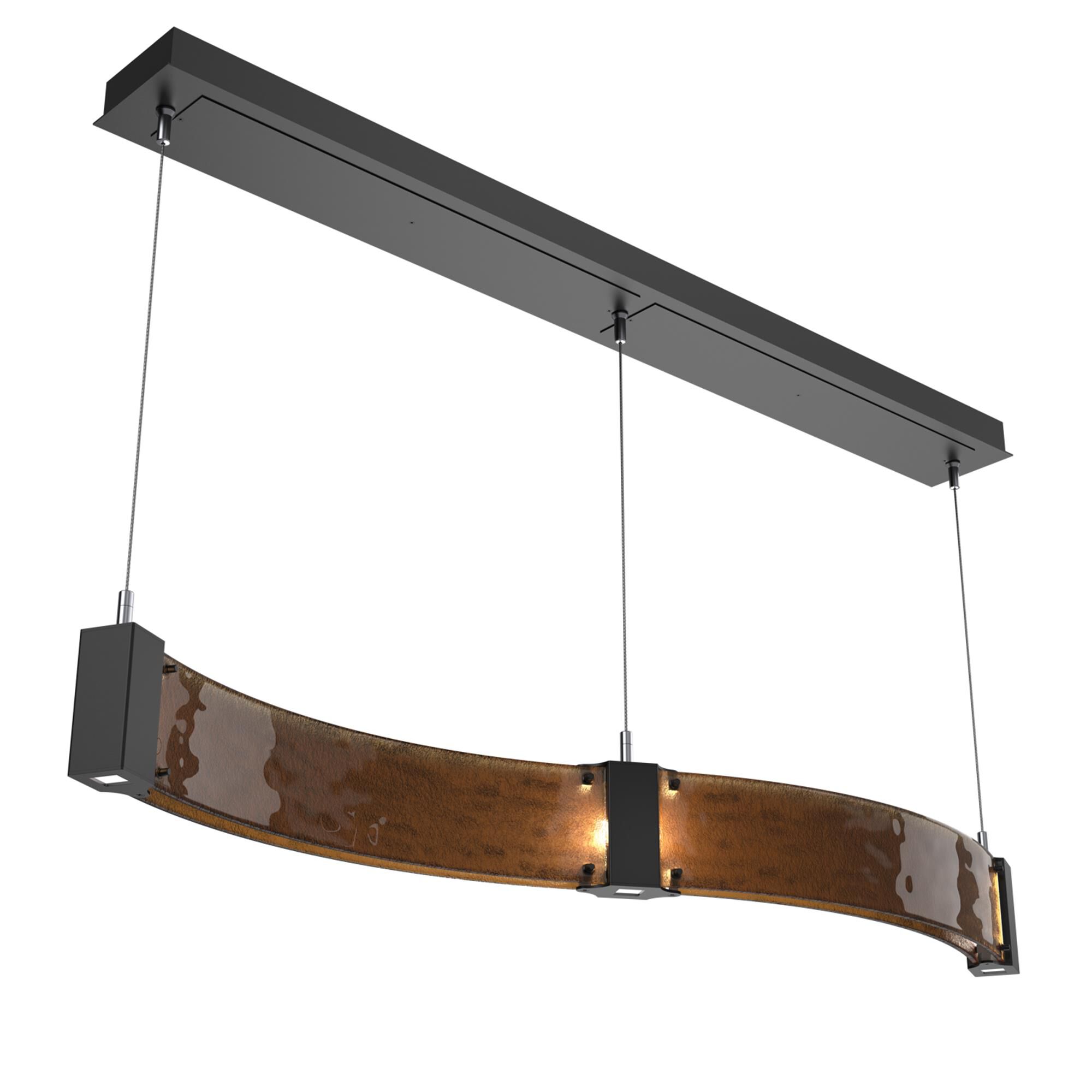 Shown in Matte Black finish and Bronze Granite glass