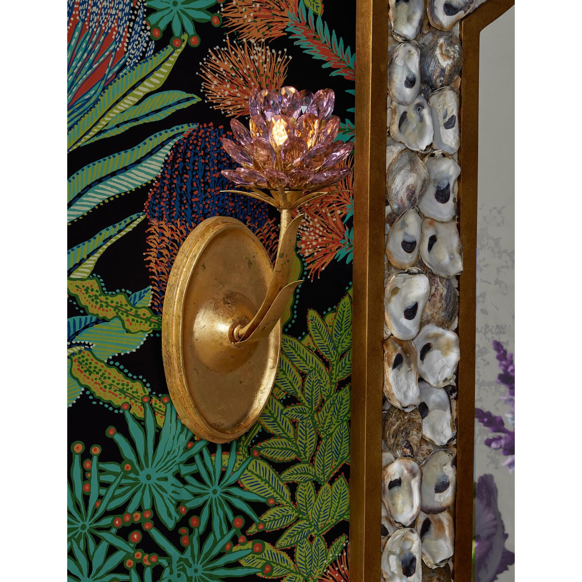 Shown in Contemporary Gold Leaf/Natural/Mirror finish