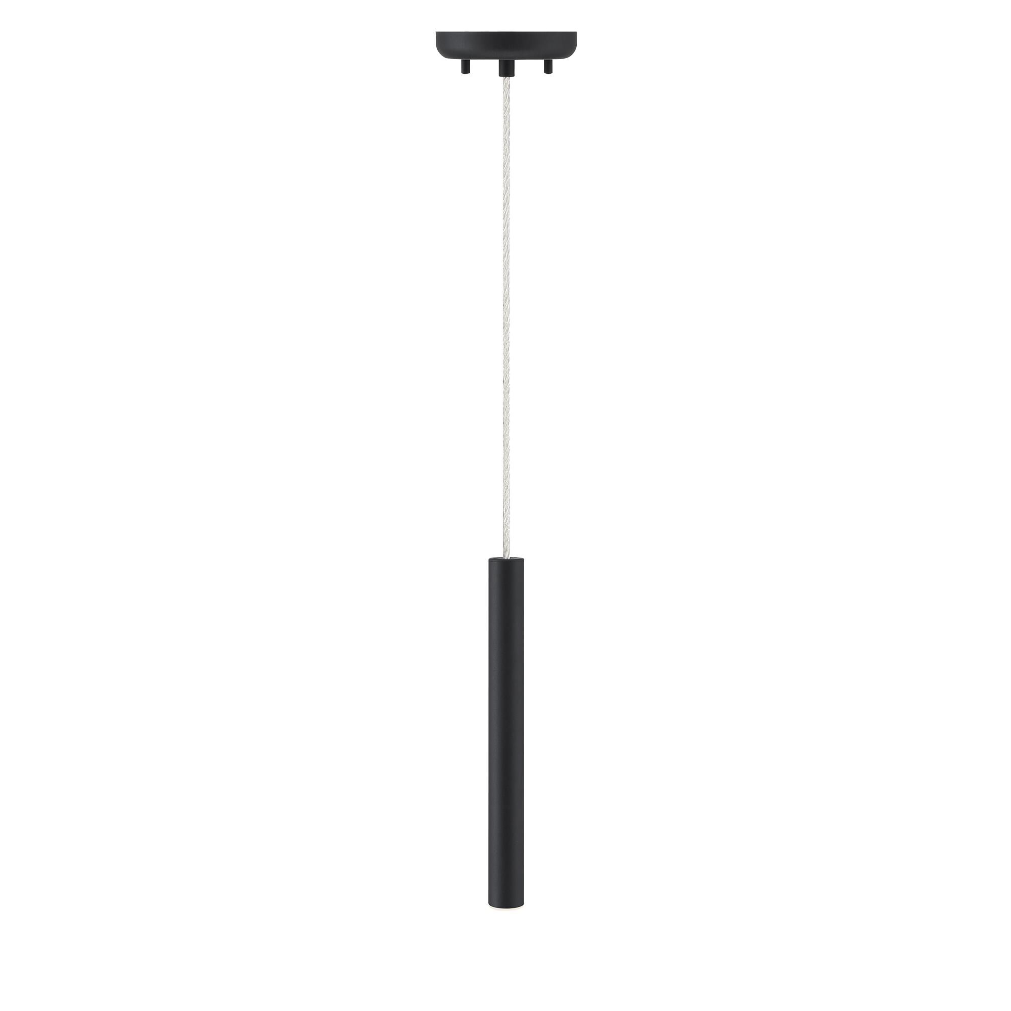 Shown in Matte Black finish and Steel glass and Steel shade