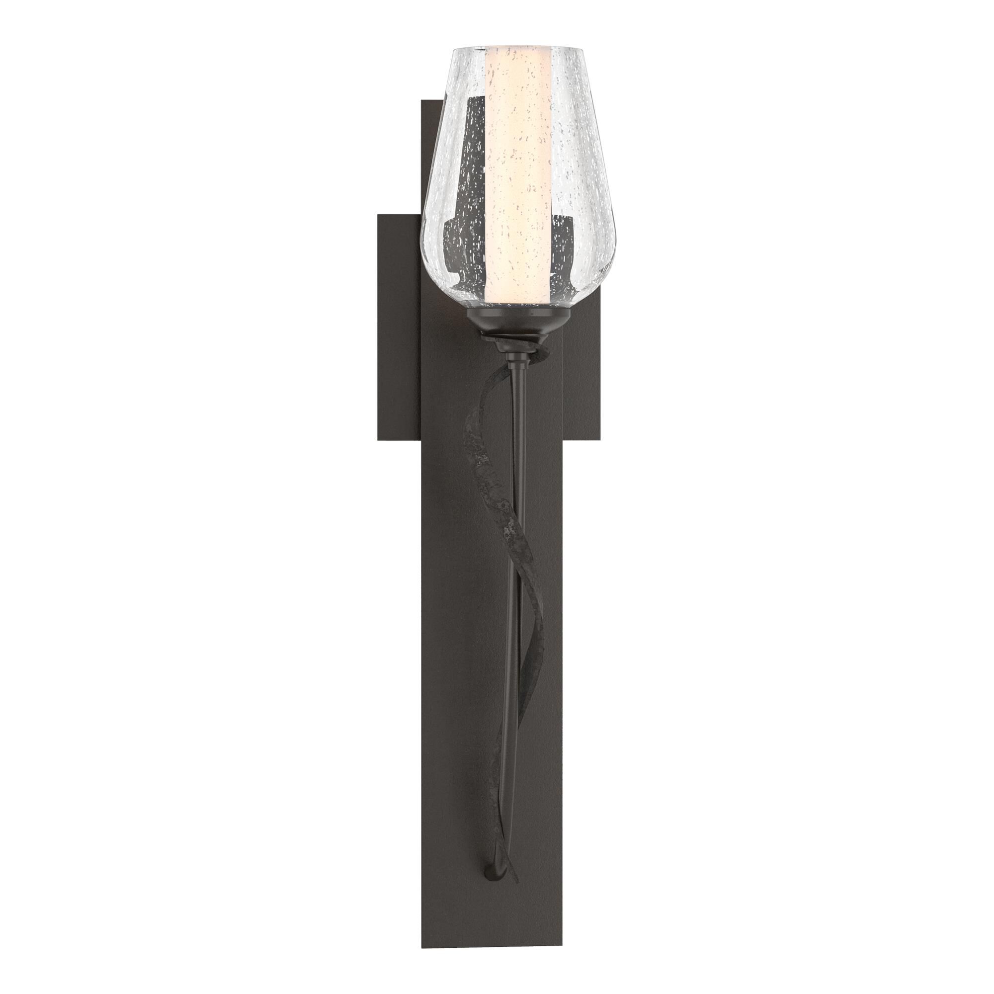 Shown in Oil Rubbed Bronze finish and Opal And Seeded glass