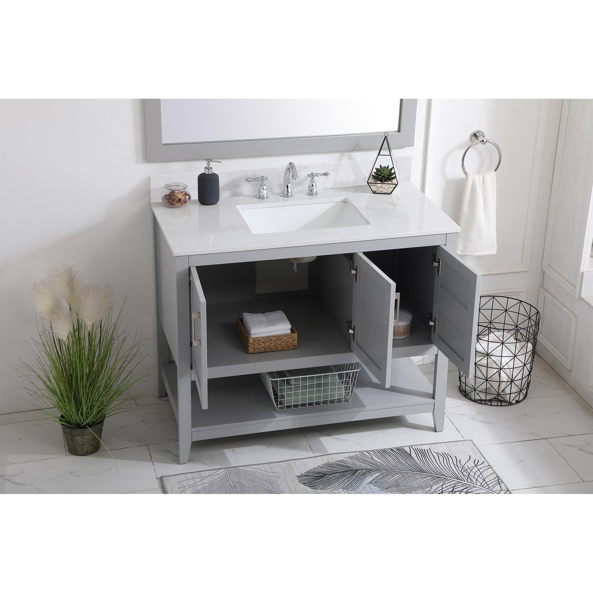 Shown in Grey finish