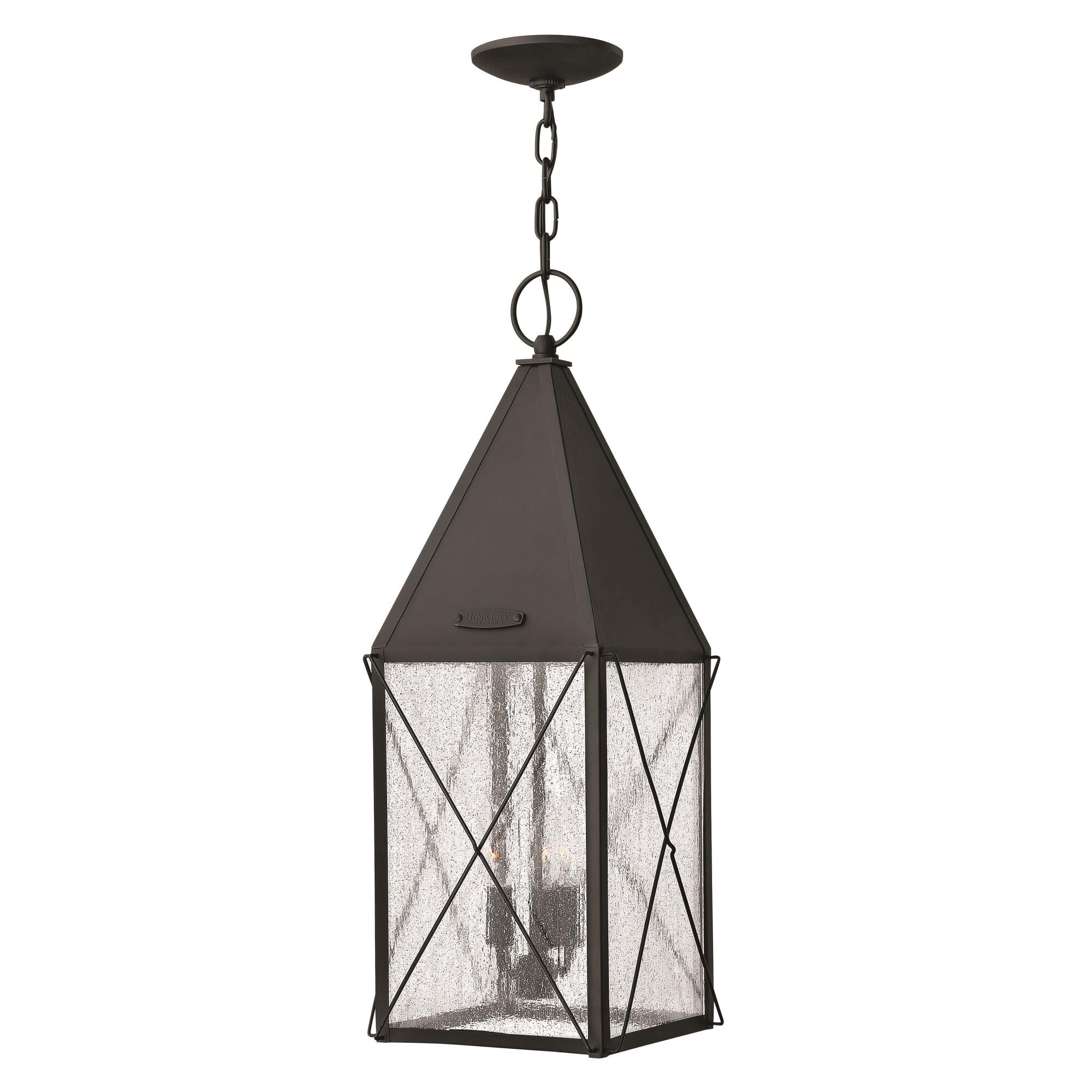 Shown in Black finish and Clear Seedy glass