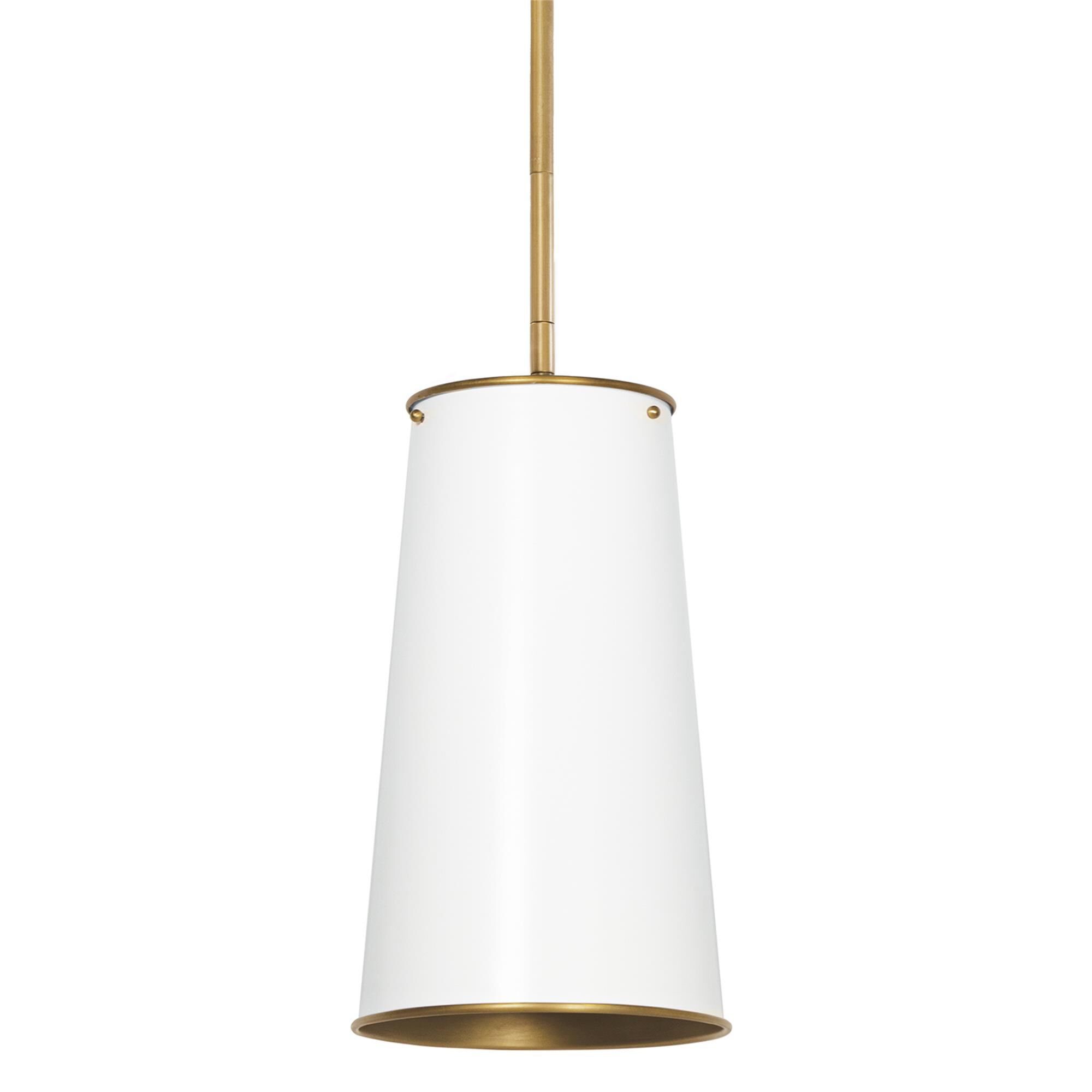 Shown in White finish and Metal shade