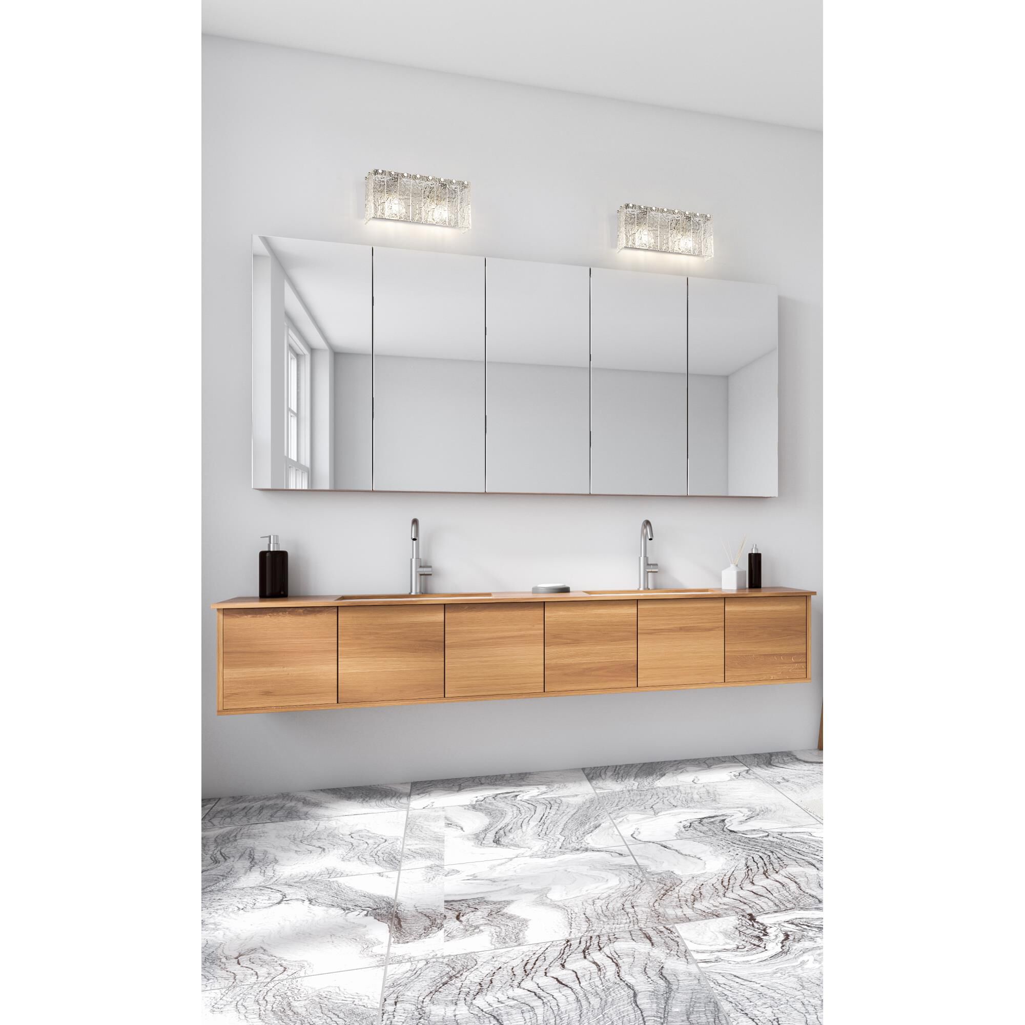 Shown in Brushed Nickel finish and Clear glass and Clear shade