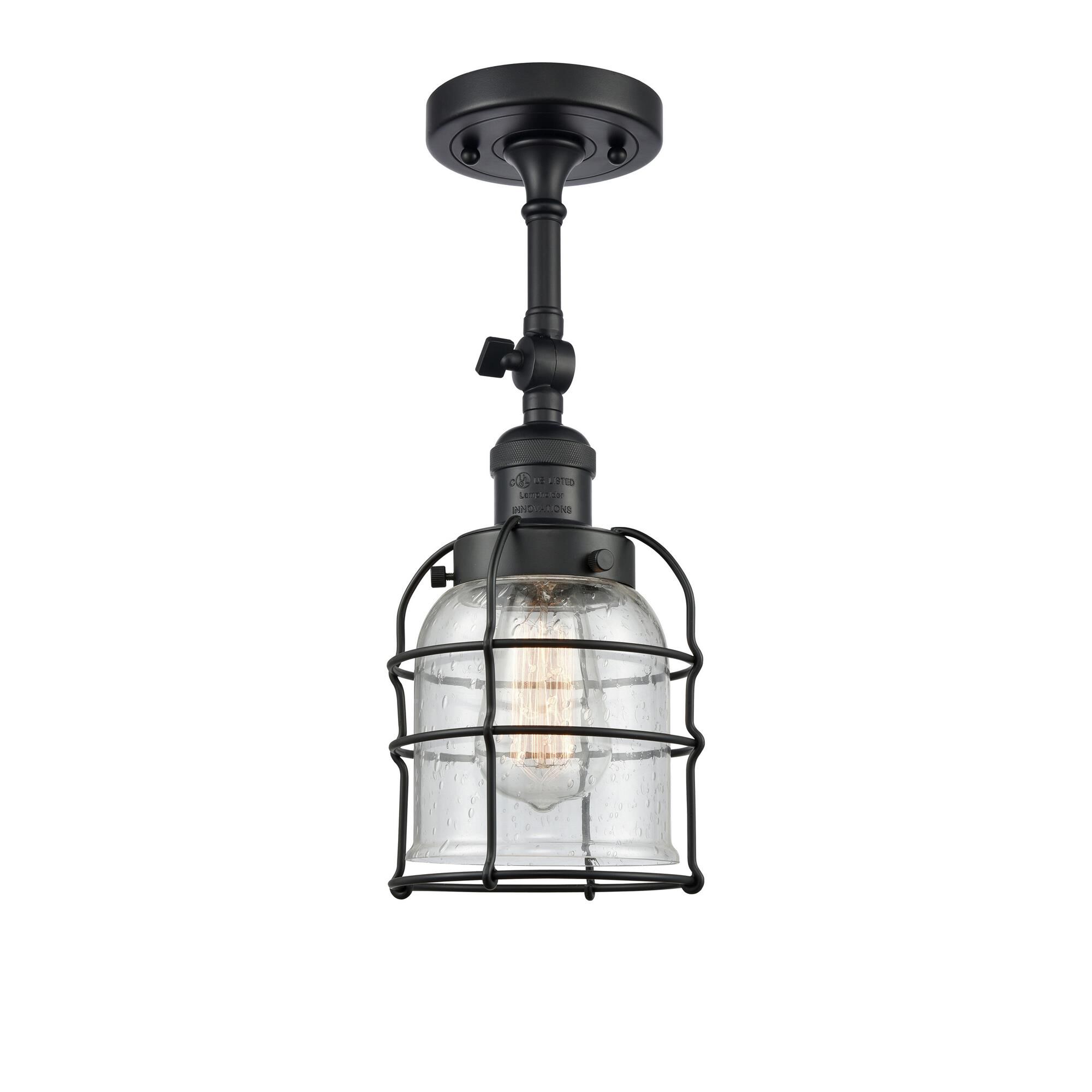 Shown in Matte Black finish and Seedy glass