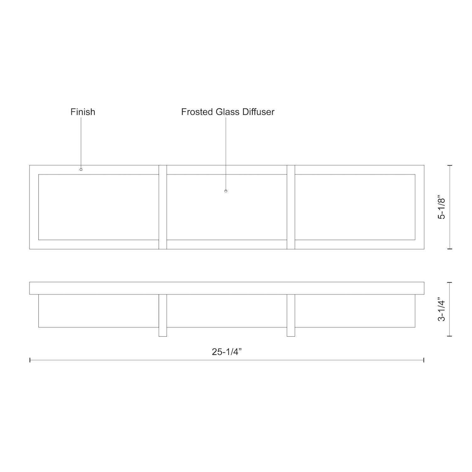 Watford 25 Inch LED Bath Vanity Light by Kuzco Lighting