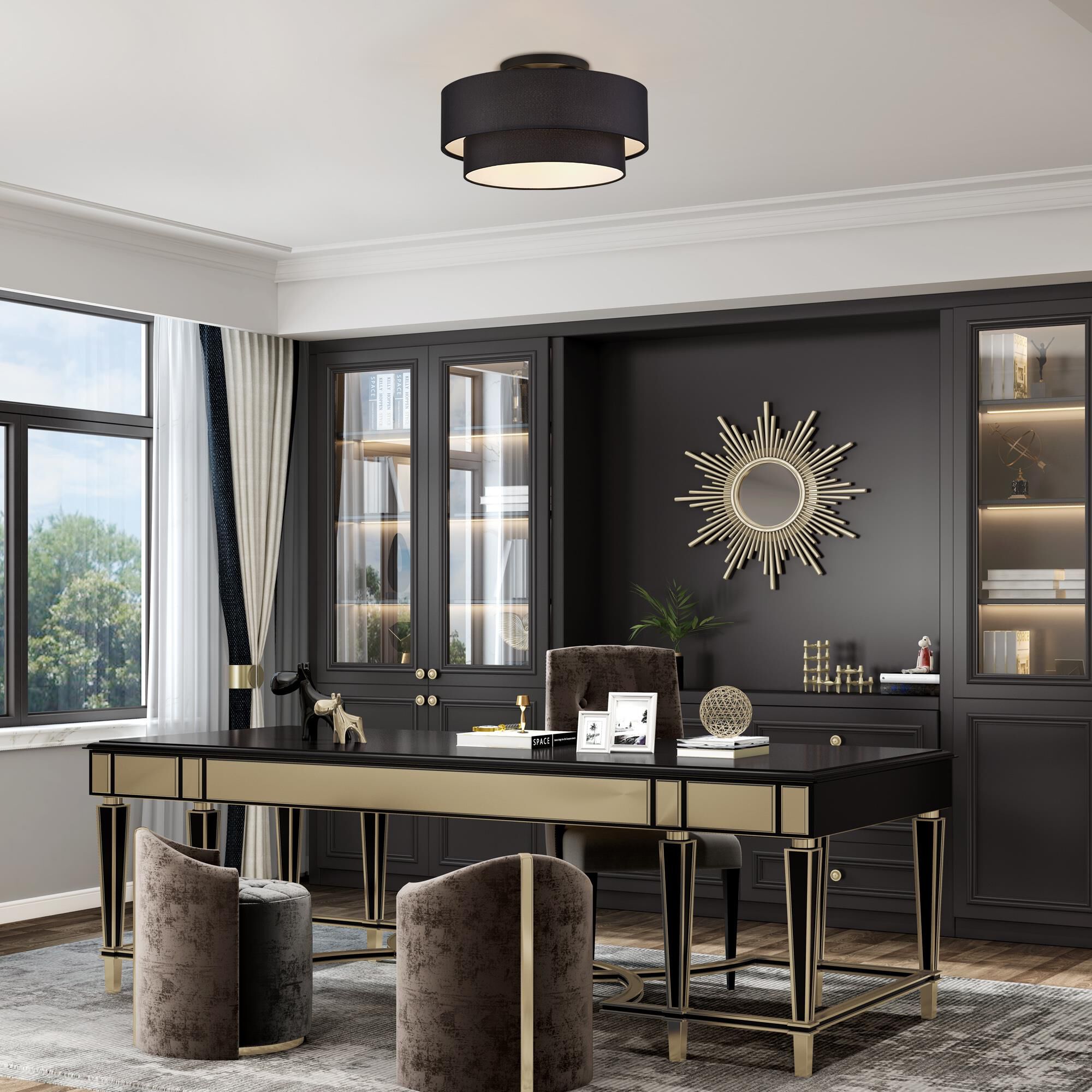 Bainbridge 18 Inch Semi Flush Mount by Livex Lighting