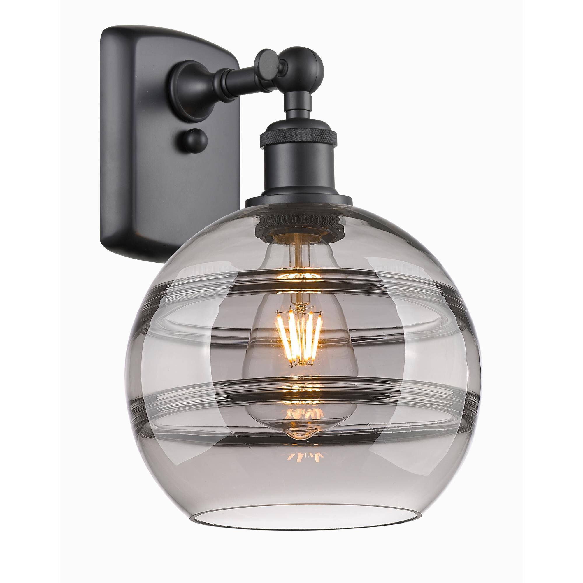 Shown in Matte Black finish and Light Smoke glass