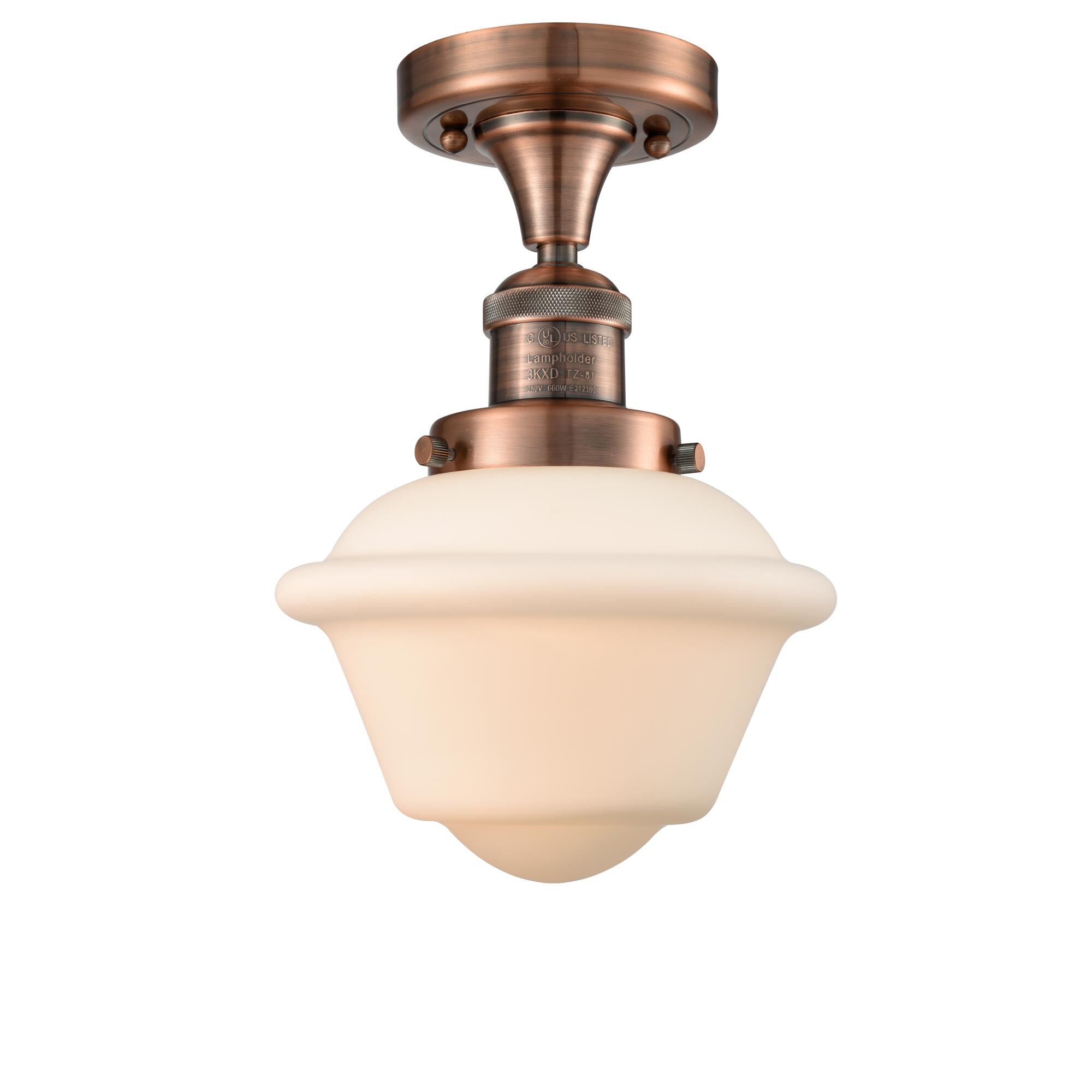 Bruno Marashlian Small Oxford 7 Inch 1 Light Semi Flush Mount by Innovations Lighting
