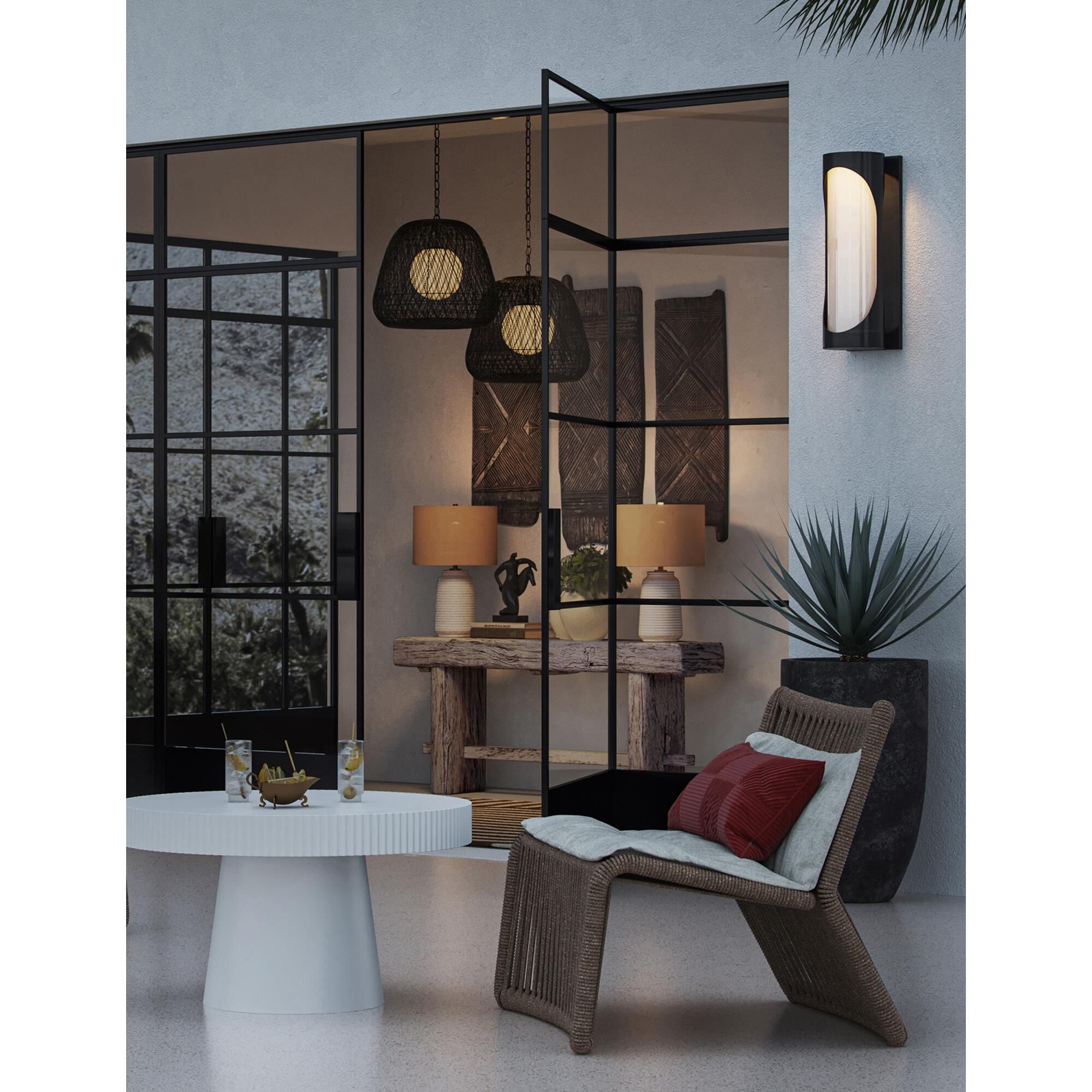 Shown in Black, Satin Black, White finish