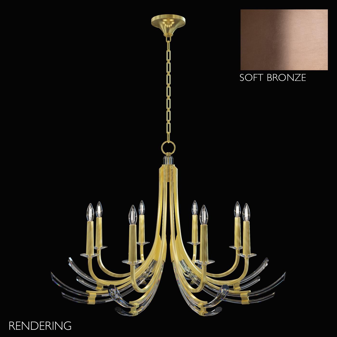 Shown in Bronze finish and True crystal and False glass