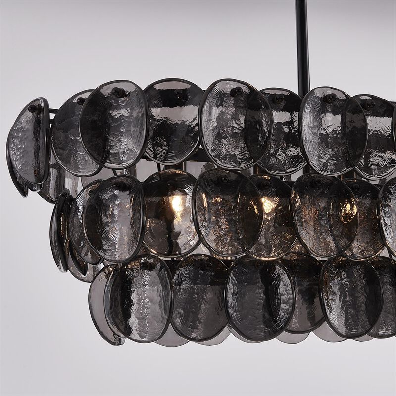 Uroko Medium Linear Chandelier by Kalco