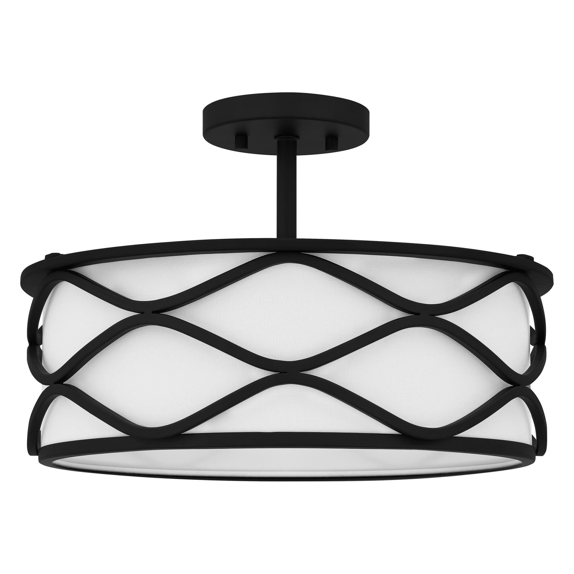 Tallow 16 Inch 3 Light Semi Flush Mount by Quoizel