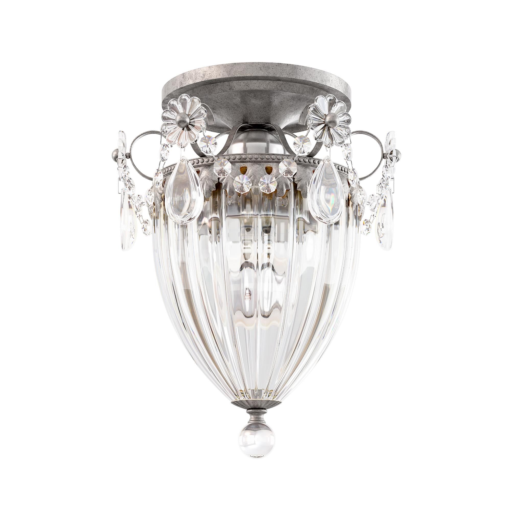Shown in Antique Silver finish and Clear Radiance crystal