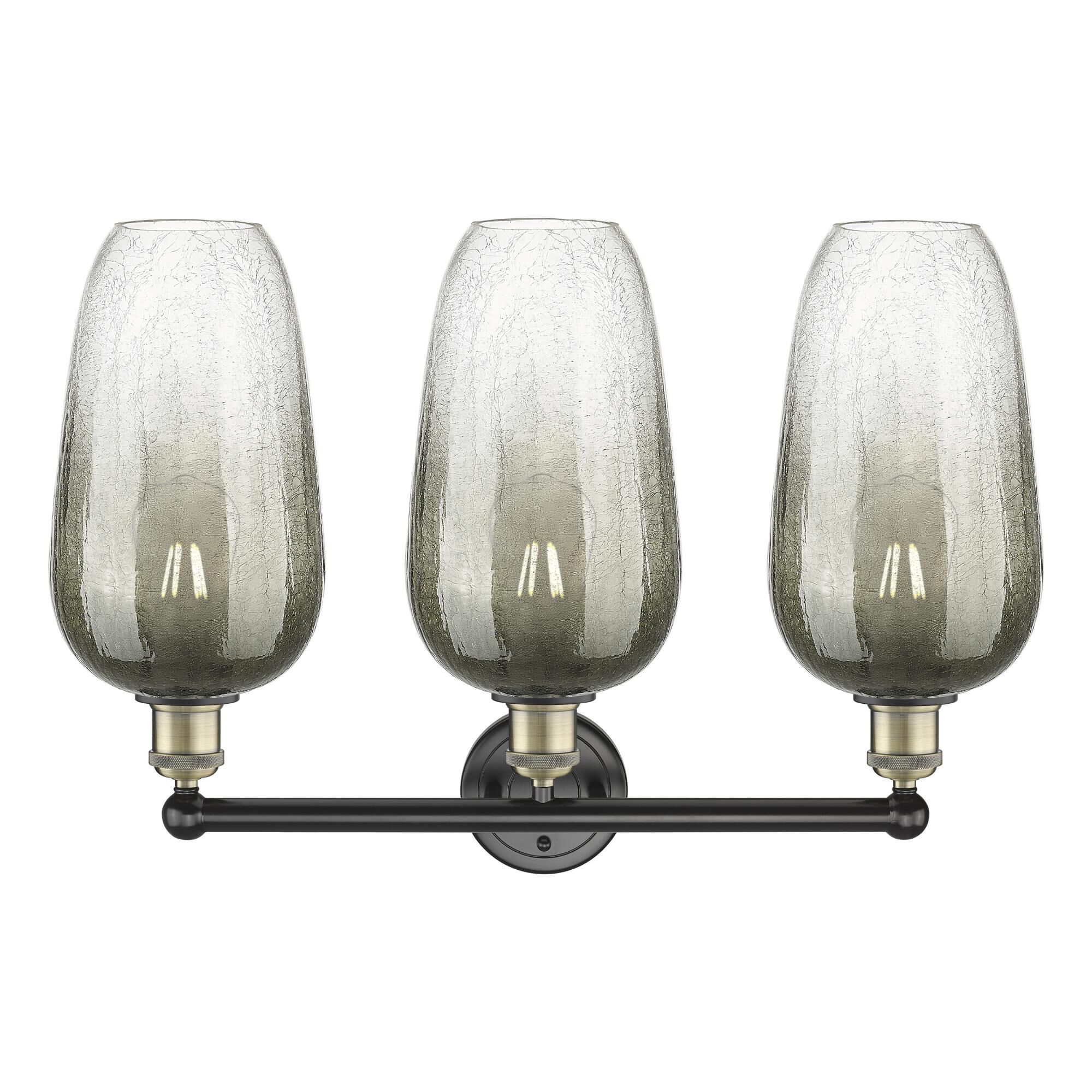 Shown in Black Antique Brass finish and Slate glass