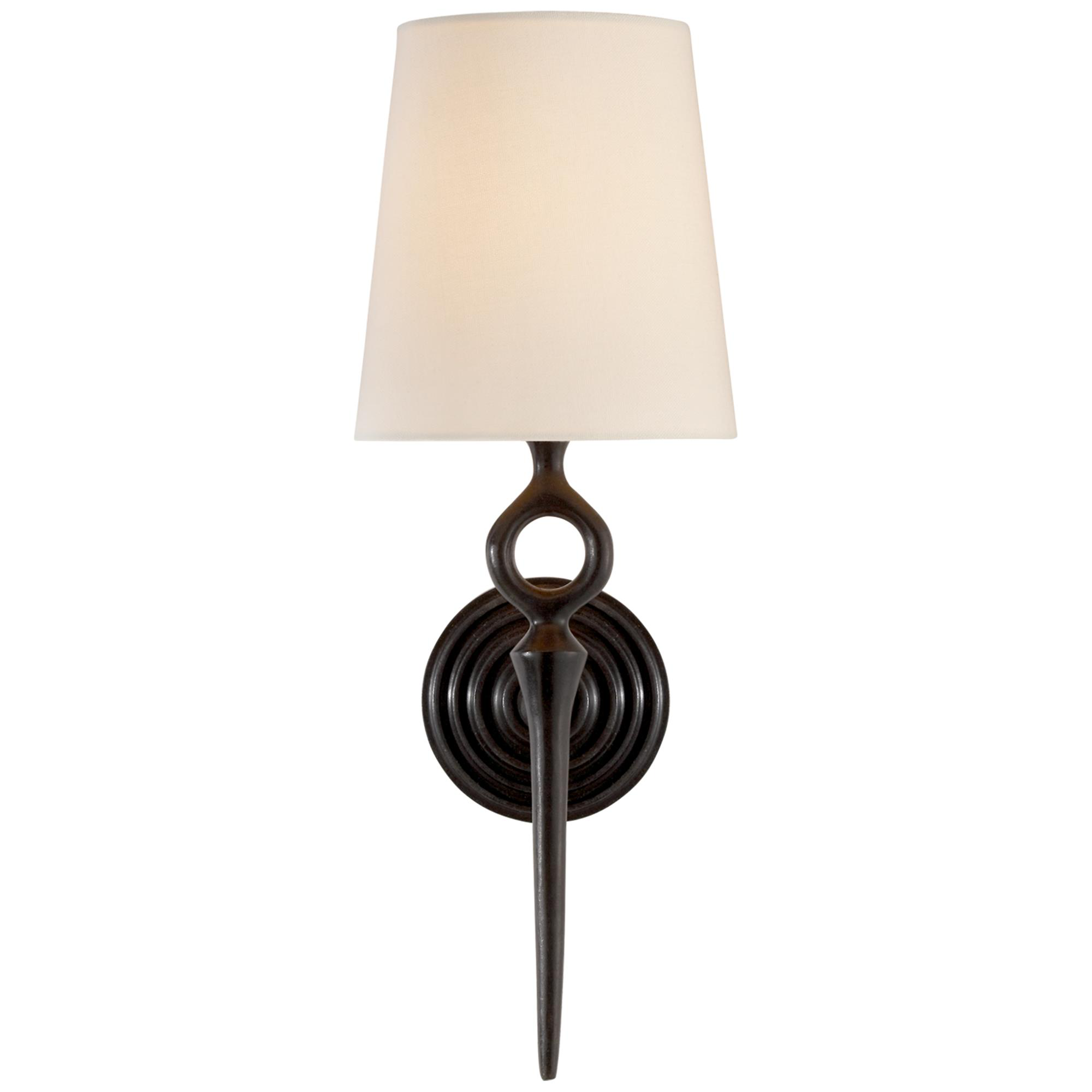 Shown in Aged Iron finish and Linen Nordy shade
