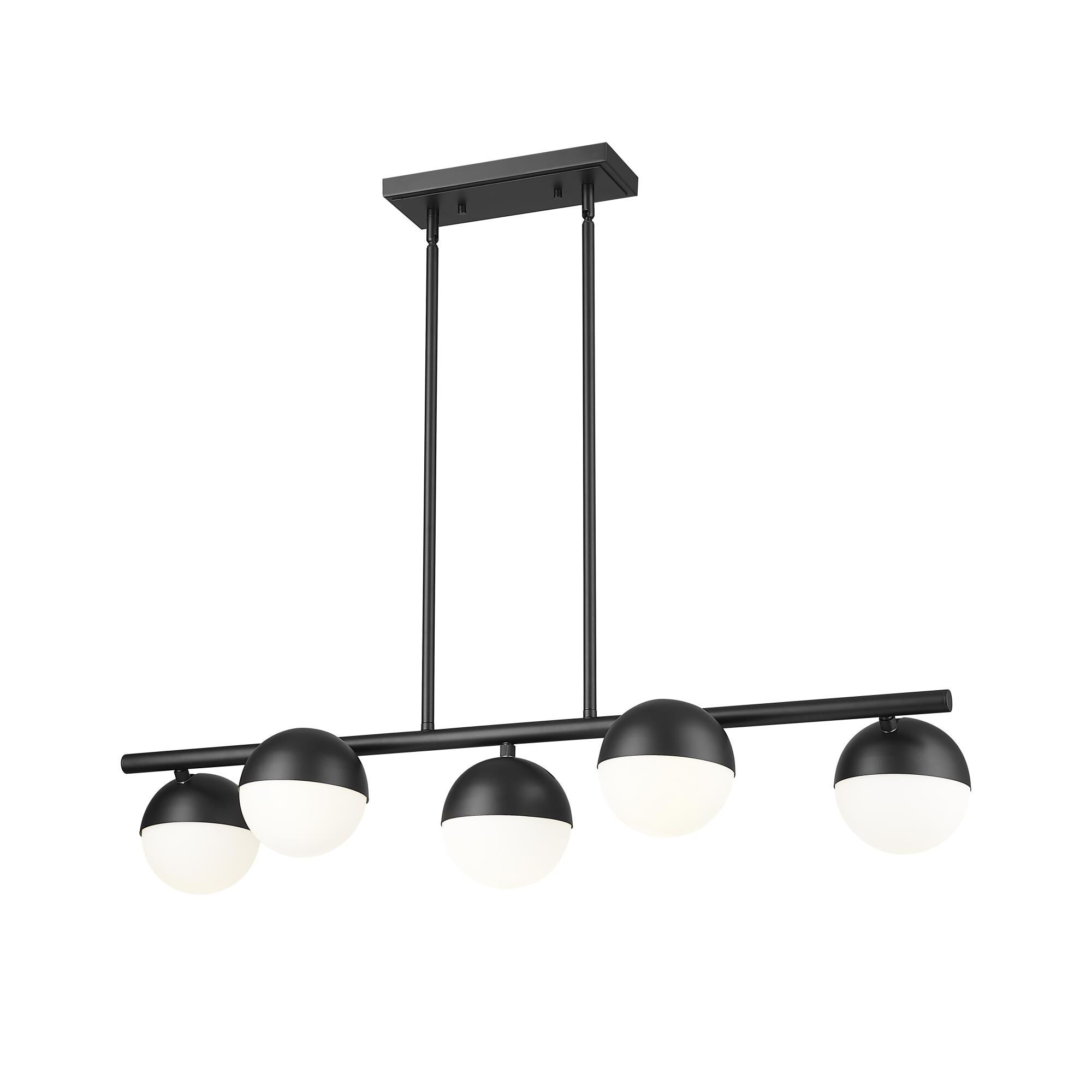 Shown in Matte Black finish and Matte Opal glass and Matte Opal shade