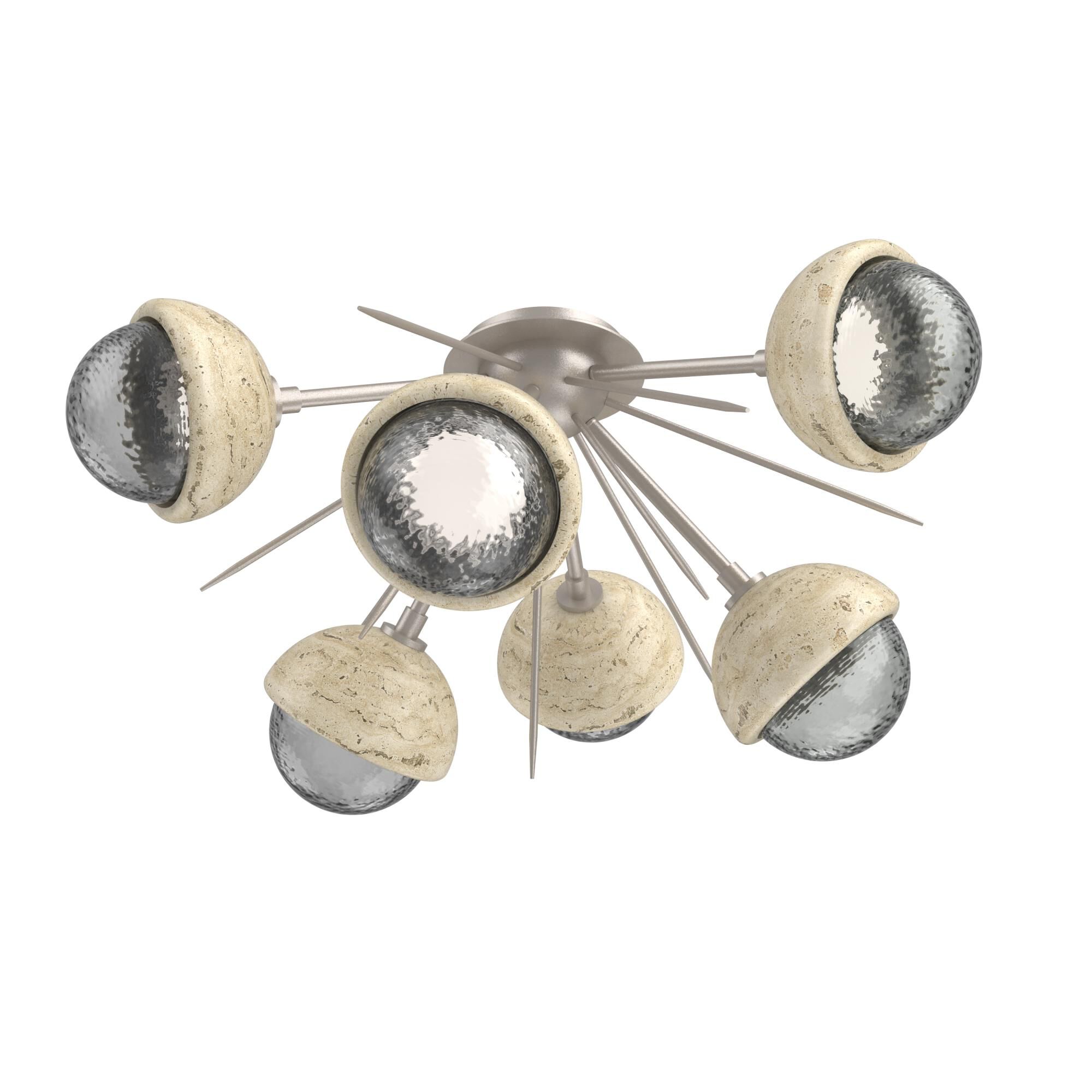 Levi Wilson Cabochon 28 Inch Semi Flush Mount by Hammerton Studio