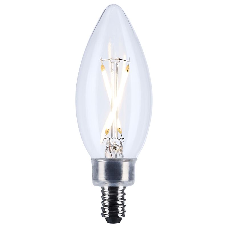 Dimmable 3 Watt 3000K B11 LED Light Bulb by Satco