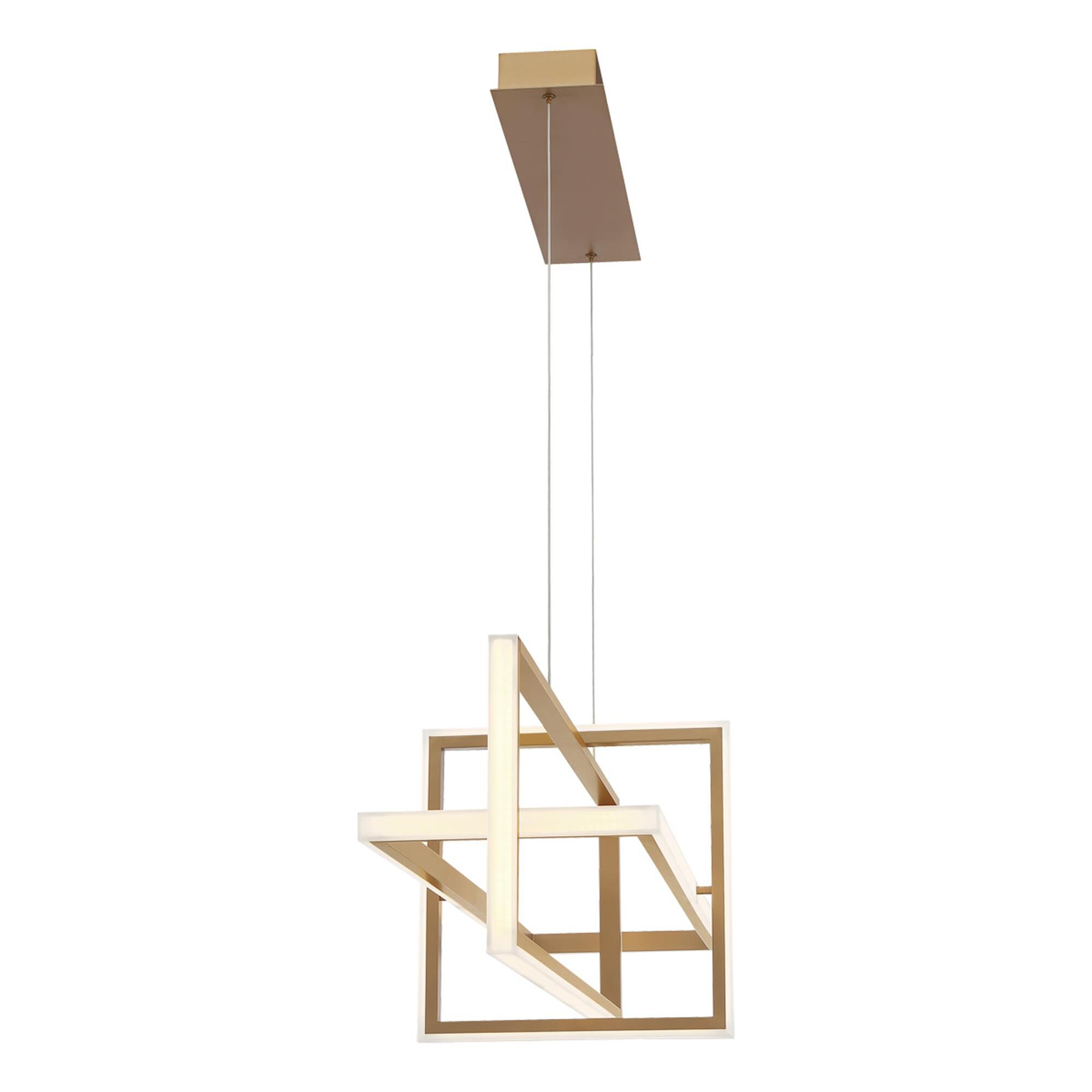 Shown in Gold finish and Steel and Acrylic shade