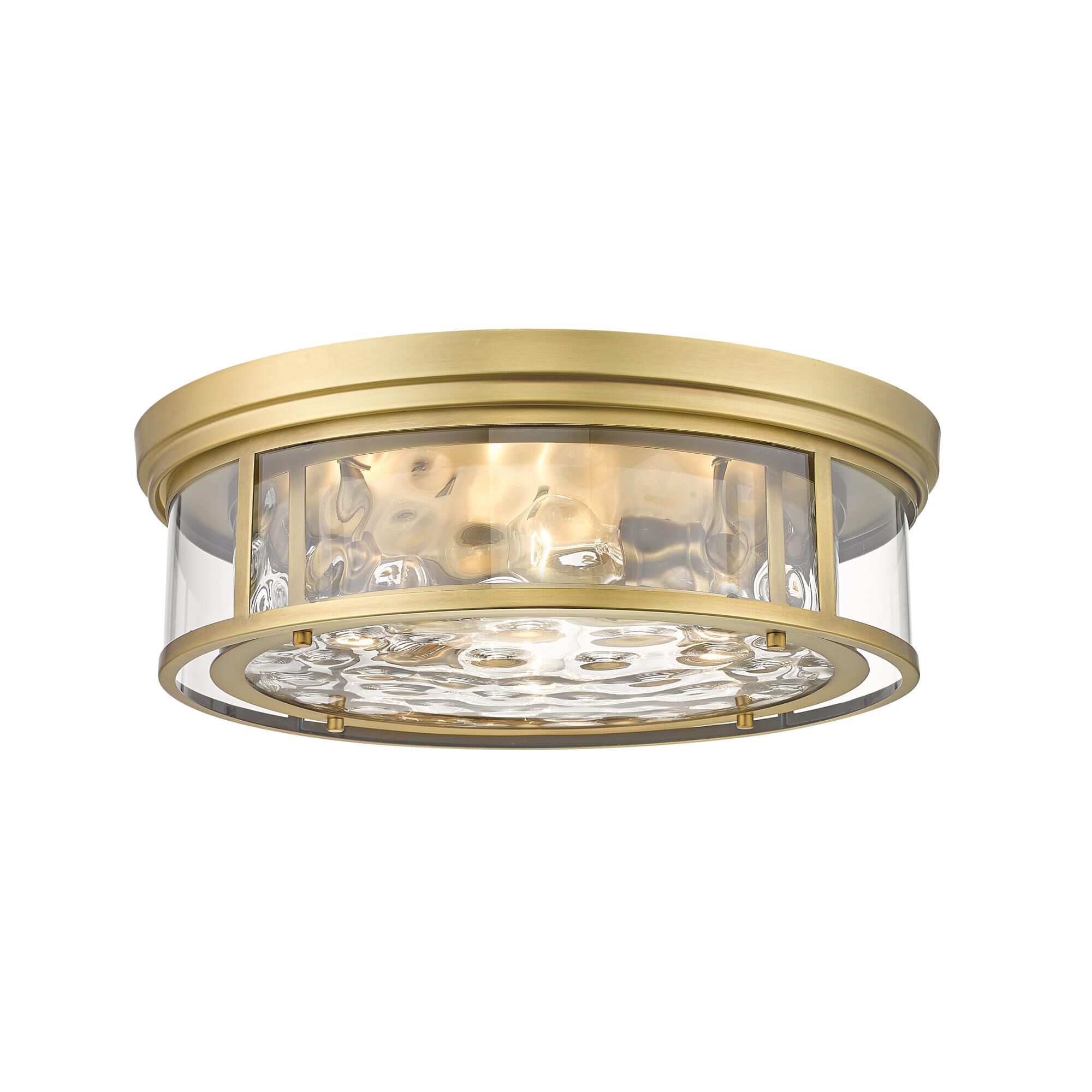 Shown in Rubbed Brass finish and Glass shade