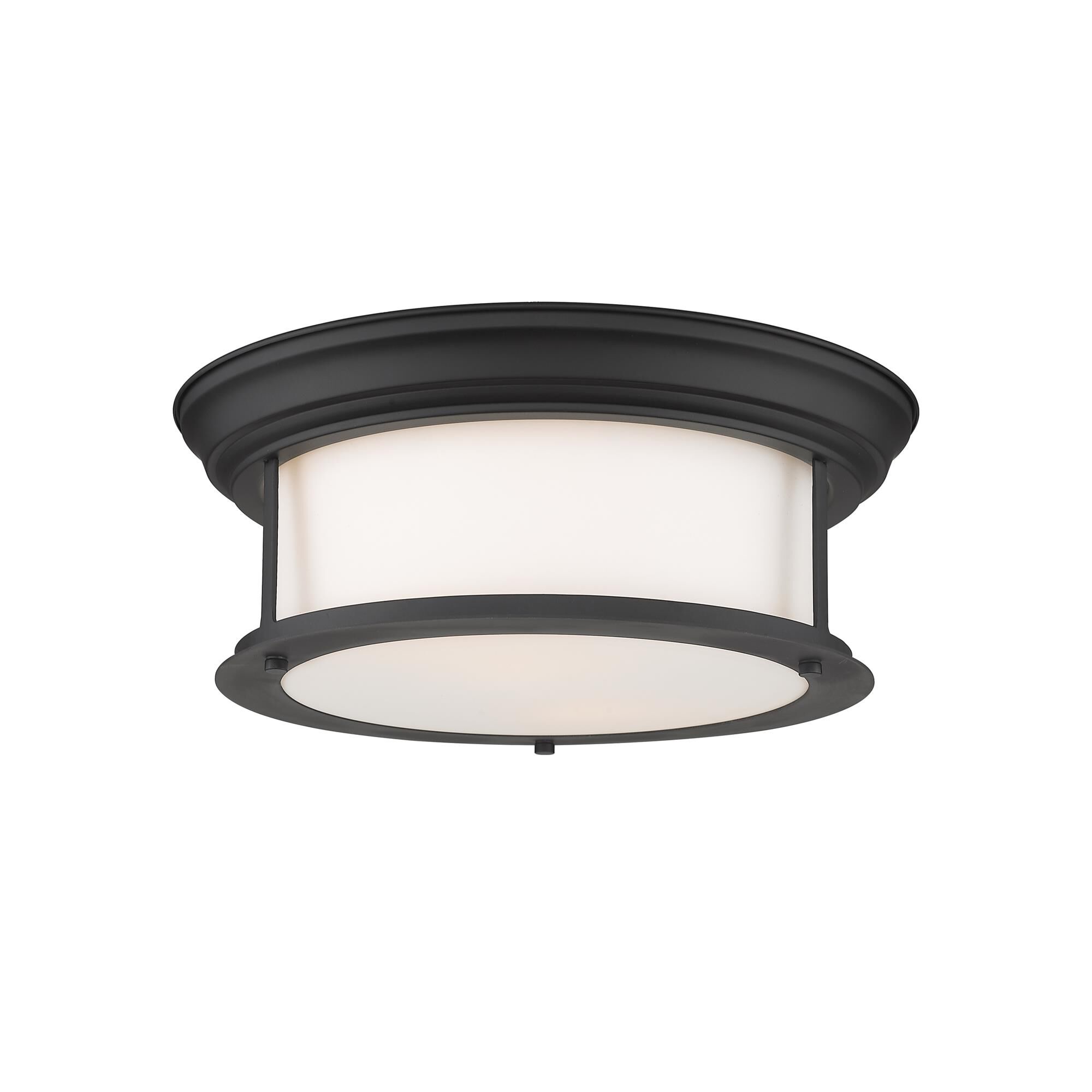 Shown in Matte Black finish and Glass shade