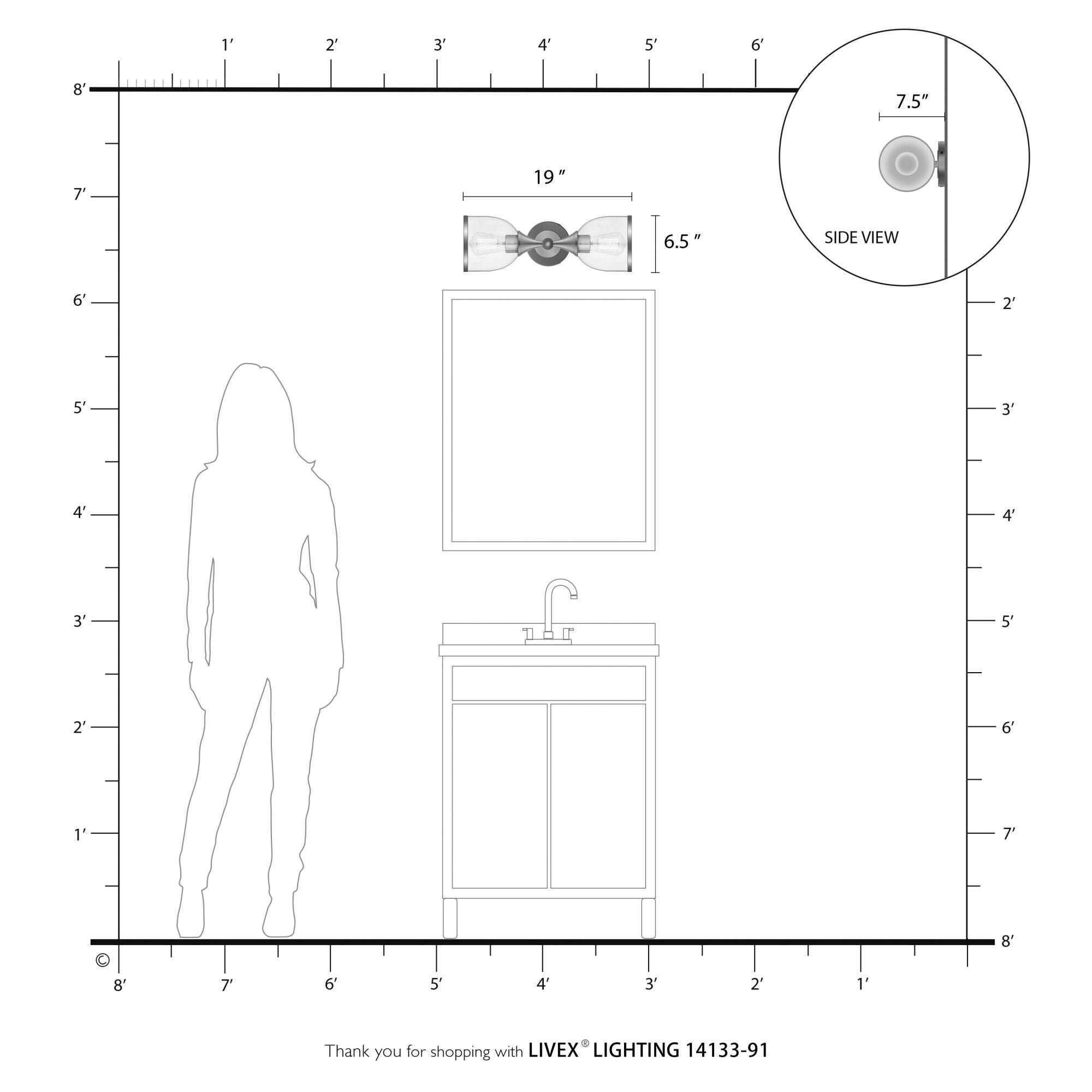Ashridge 7 Inch Bath Vanity Light by Livex Lighting