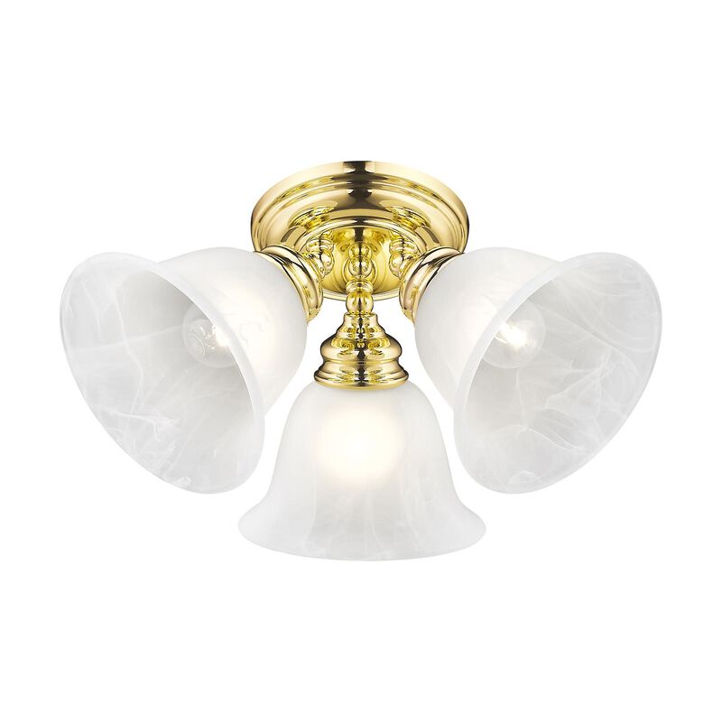 Essex 14 Inch 3 Light Semi Flush Mount by Livex Lighting