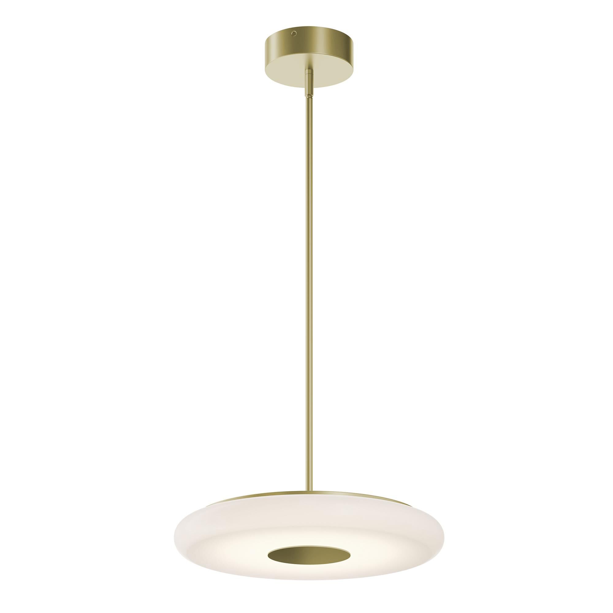 Shown in Light Antique Brass finish and White shade