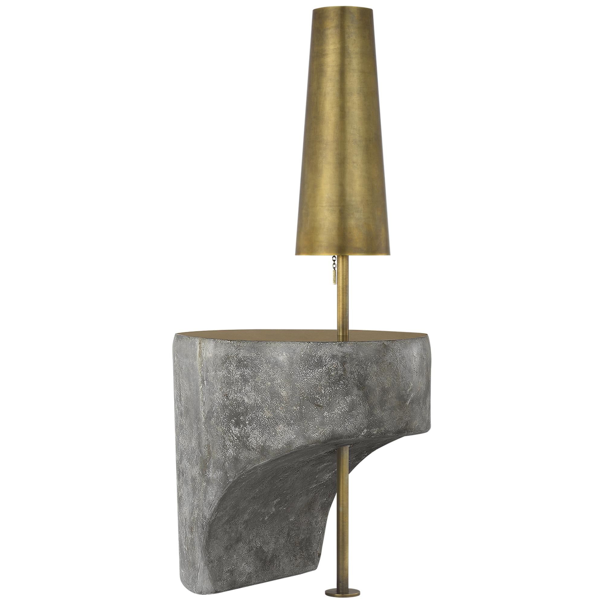 Shown in Eclipse finish and Mottled Brass shade