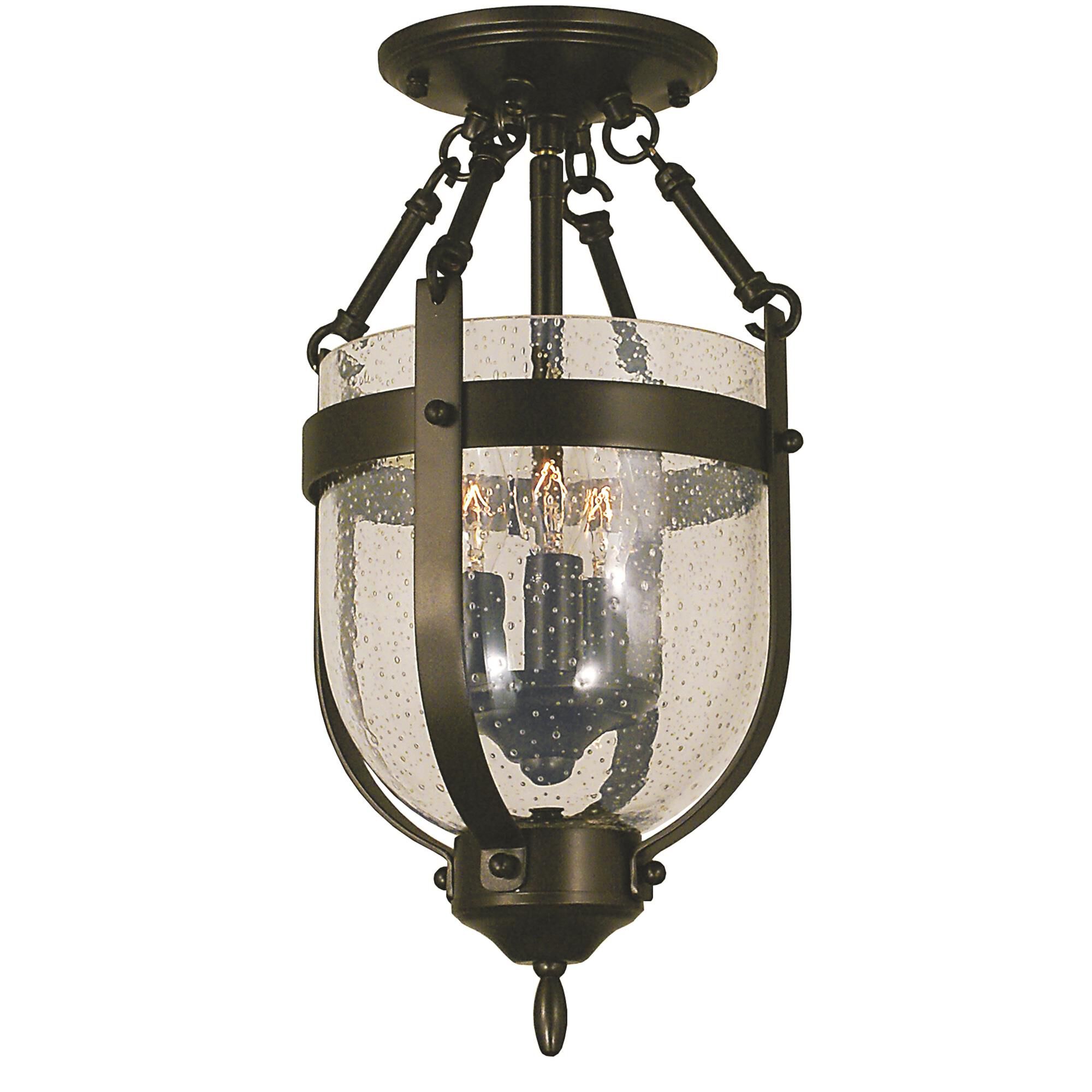 Hannover 8 Inch 3 Light Semi Flush Mount by Framburg