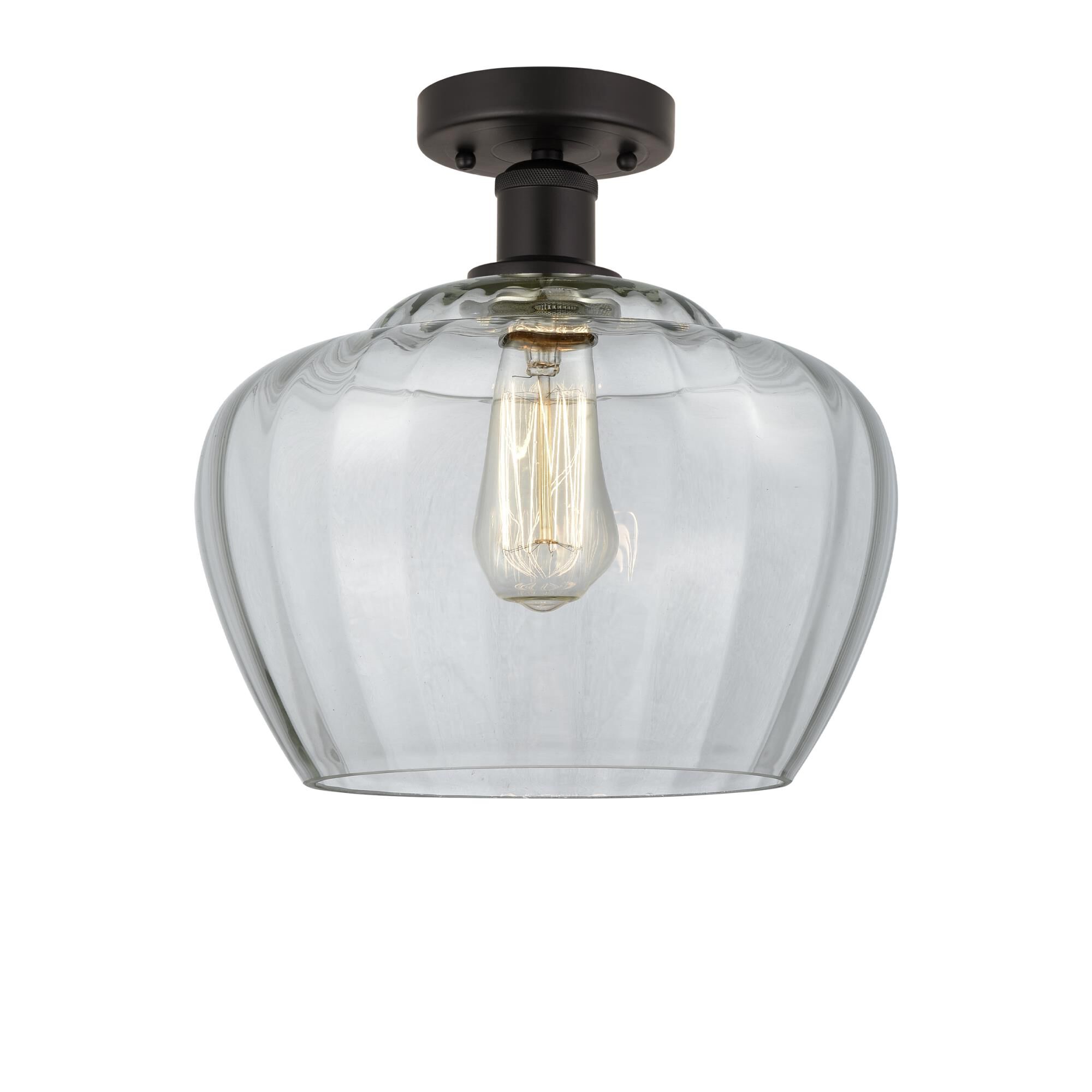 Shown in Oil Rubbed Bronze, Clear finish and Clear glass and Clear Glass shade