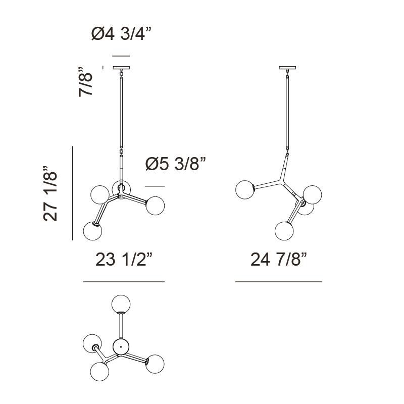 Matteo Lighting Rami 24 Inch Linear Suspension Light
