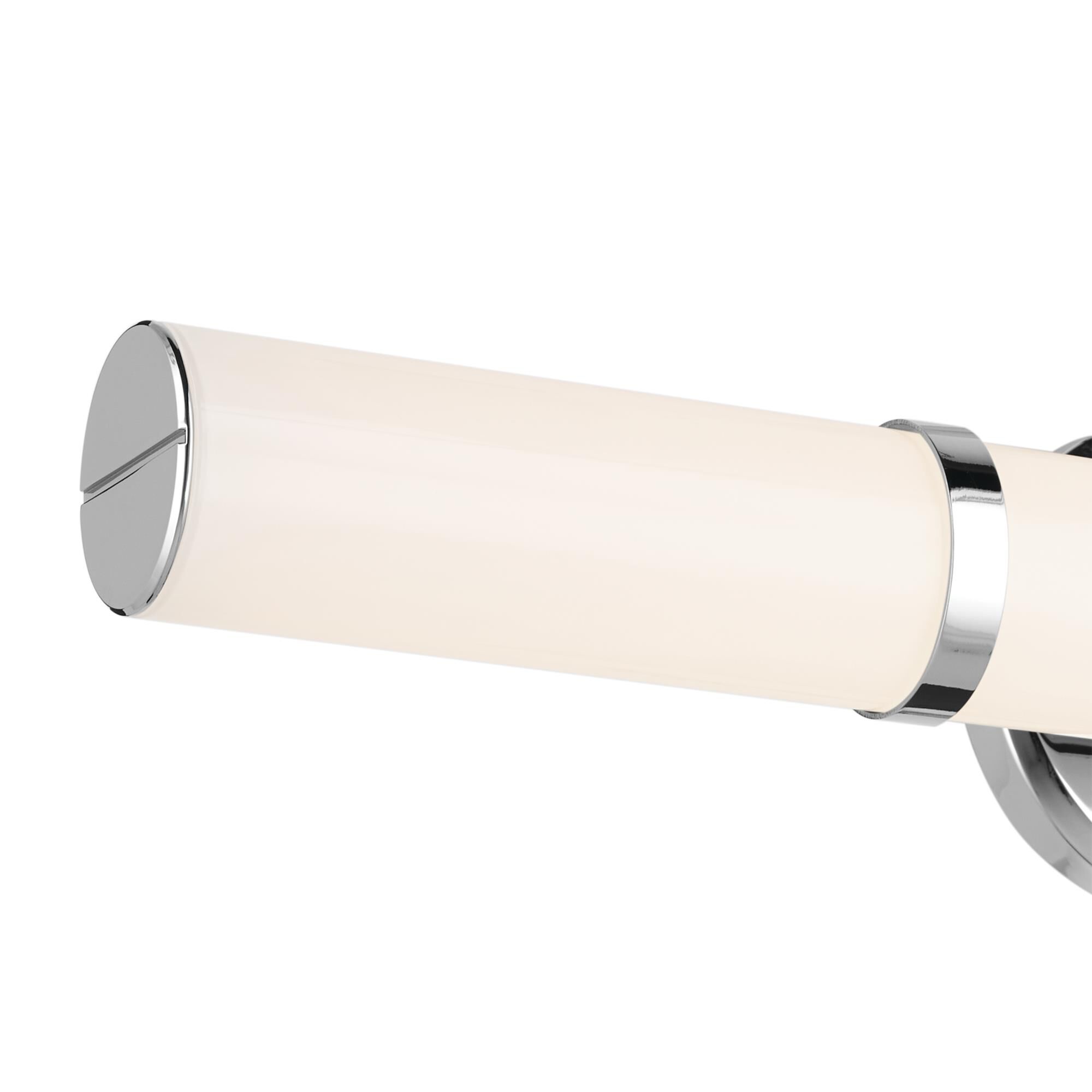 Shown in Chrome finish and Clear with Painted White Inside glass