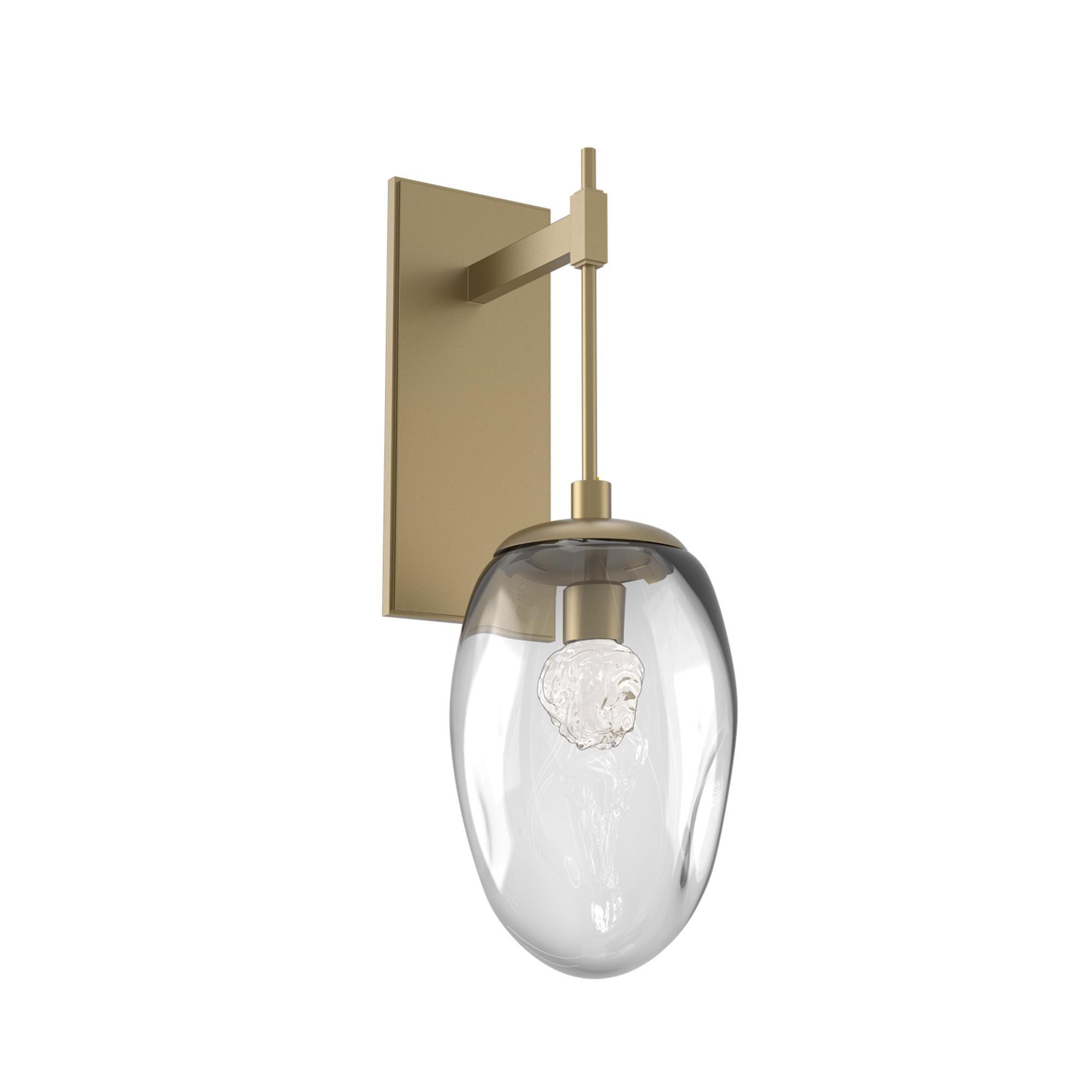 Shown in Gilded Brass finish and Clear Floret glass