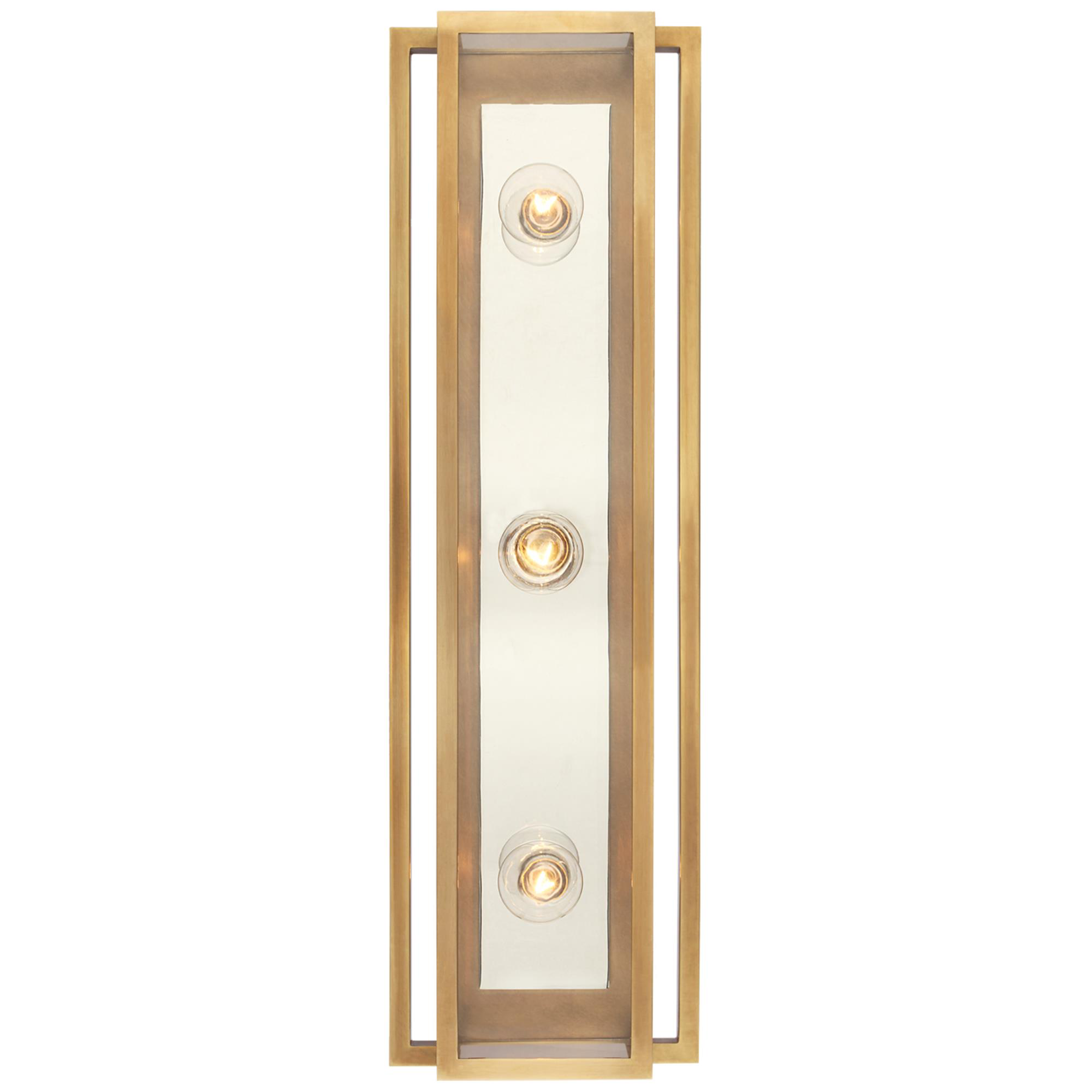 Shown in Hand-Rubbed Antique Brass And Polished Nickel finish and Clear glass