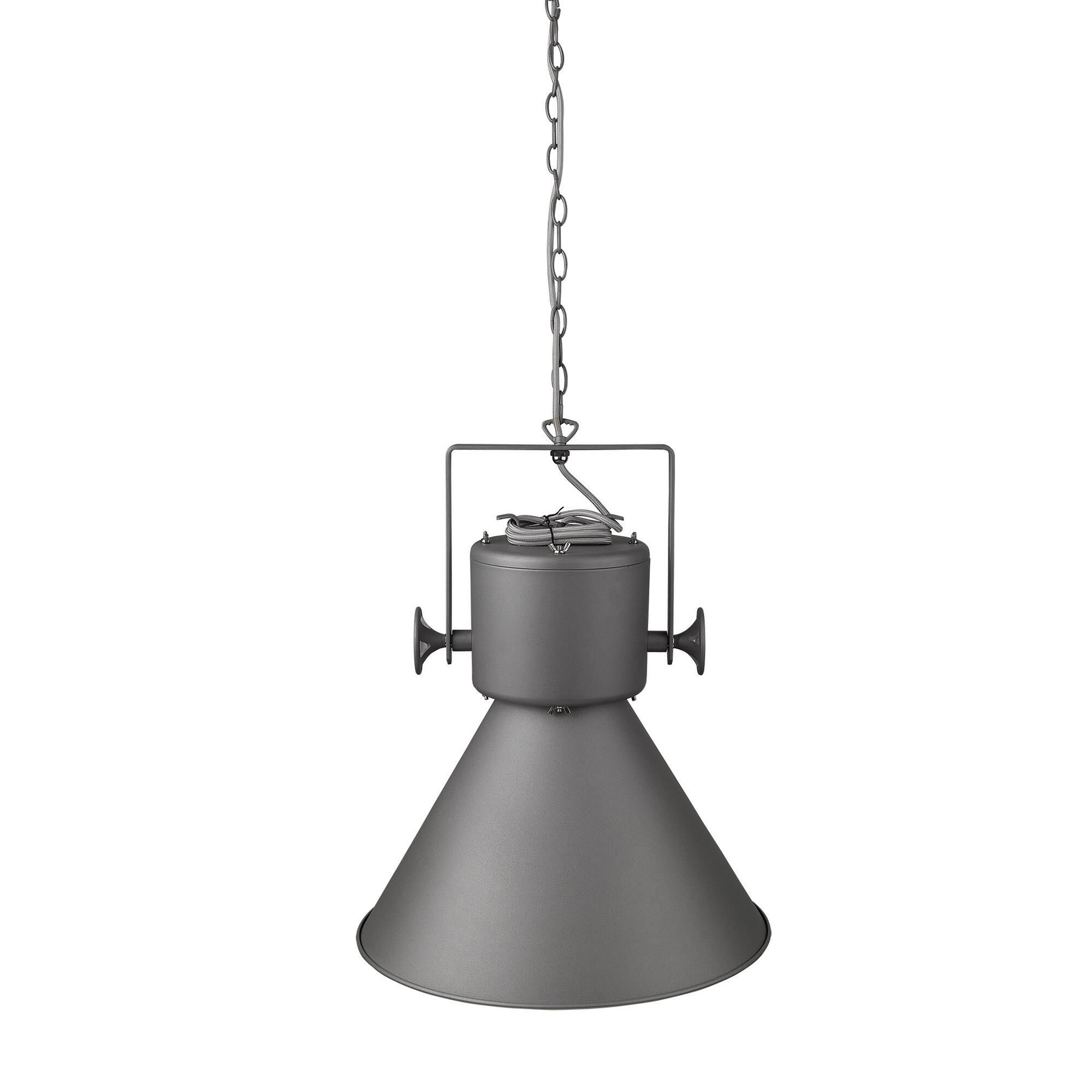 Shown in Gray finish and Gray glass and Gray Metal Cone Shaped  W/ White Interior shade